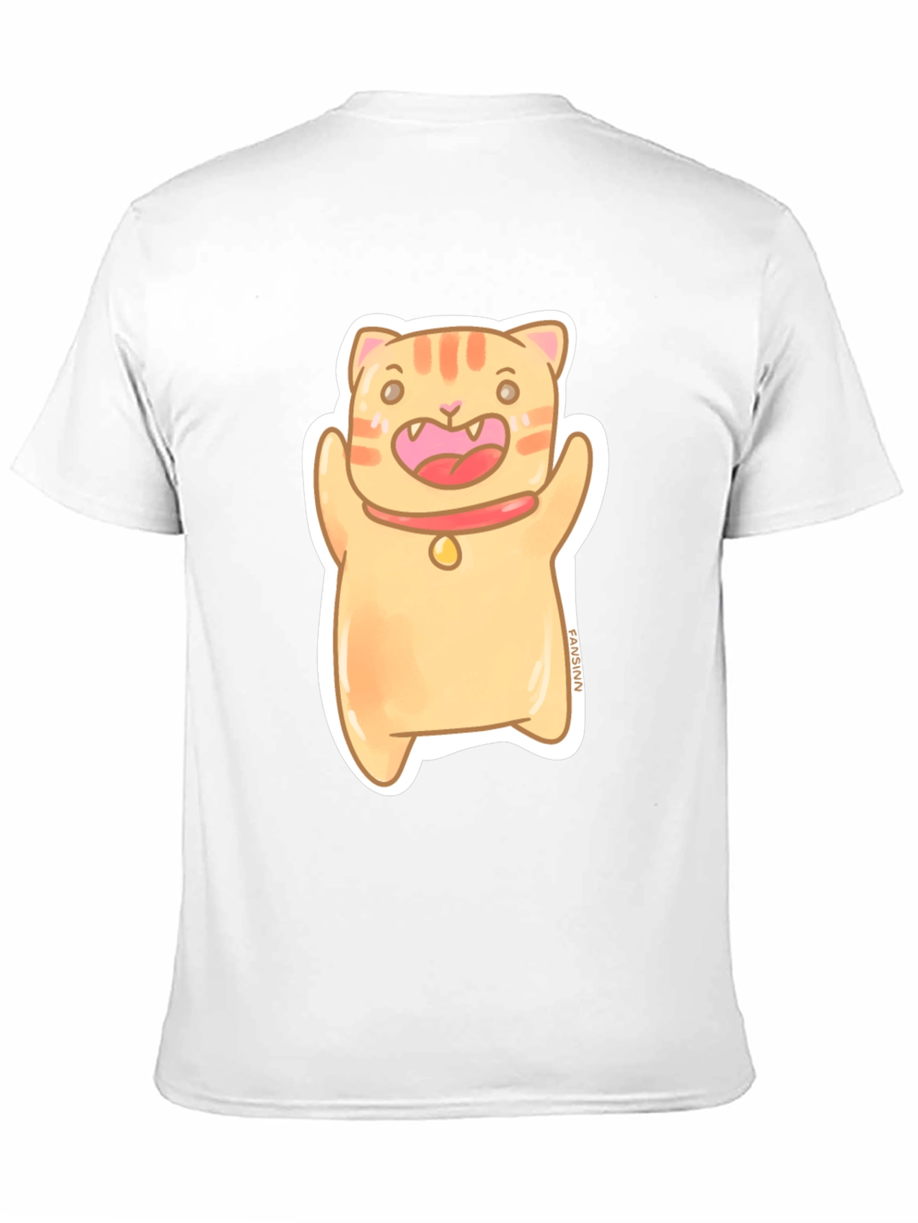 Black Cute Cat Cartoon Graphic Tee view 11