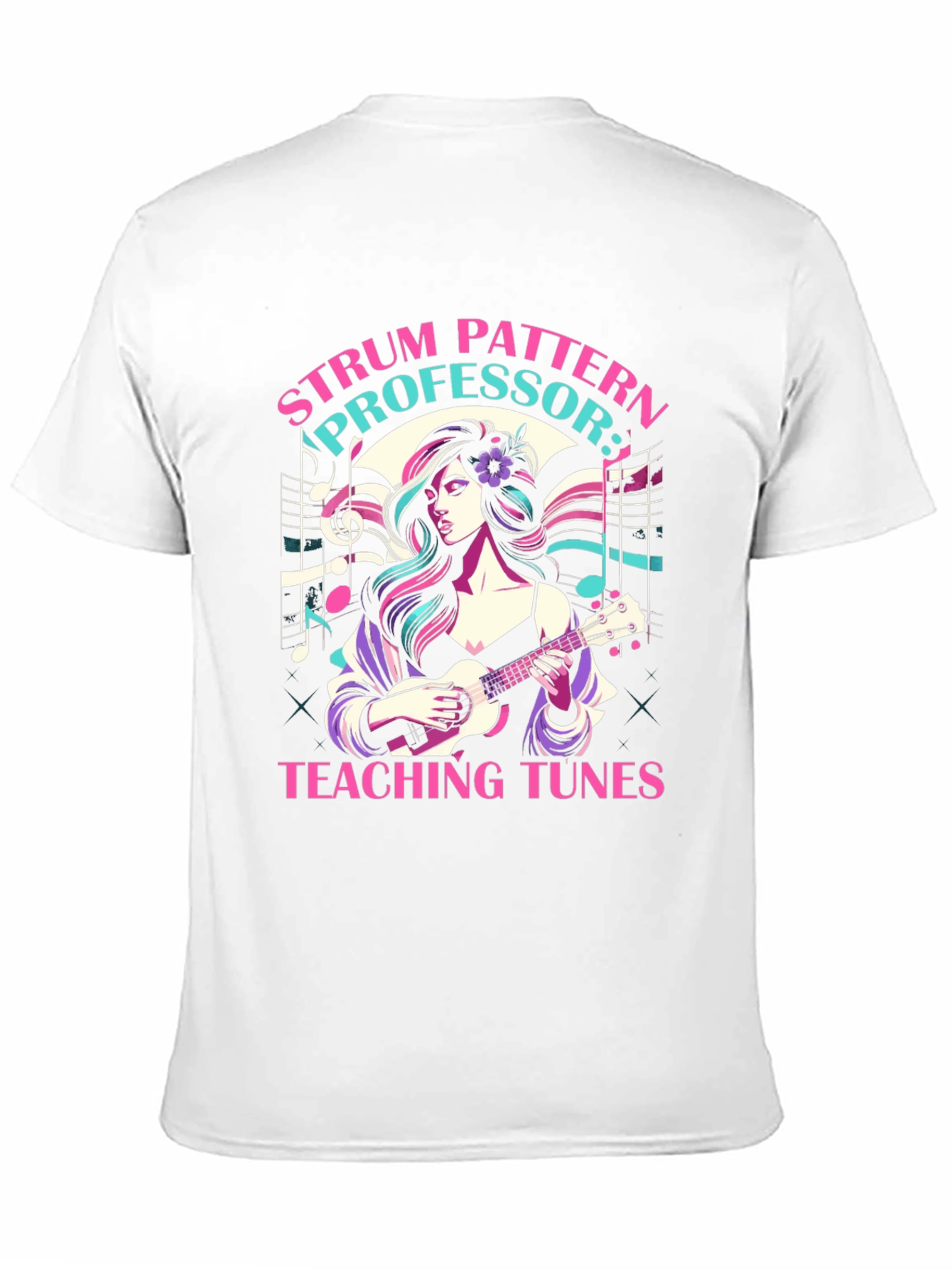 Black Strum Pattern Professor T-Shirt view 11