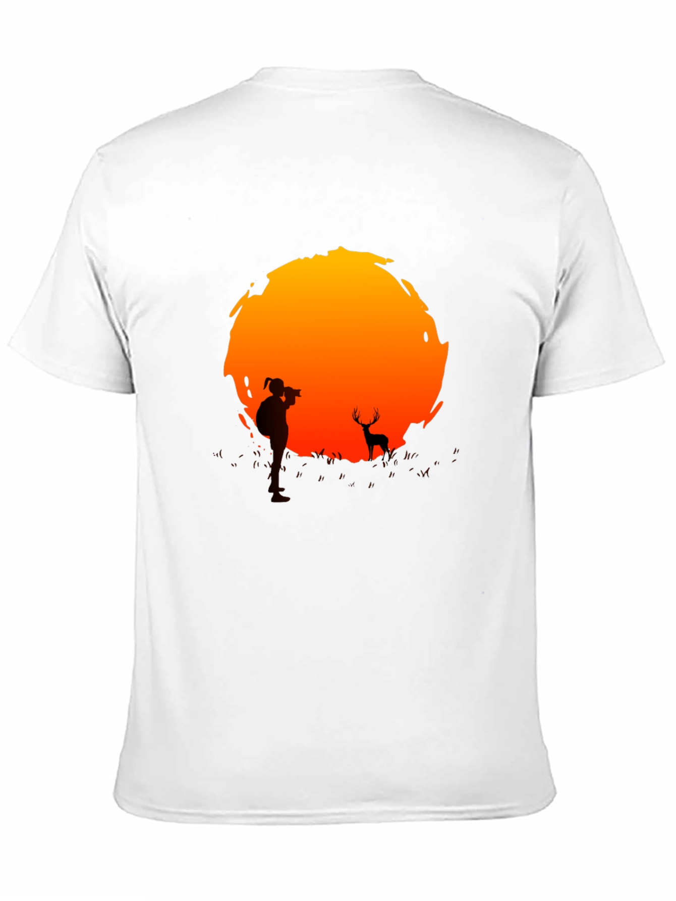 Black Sunset Photographer Graphic Tee - Black Cotton T-Shirt view 11