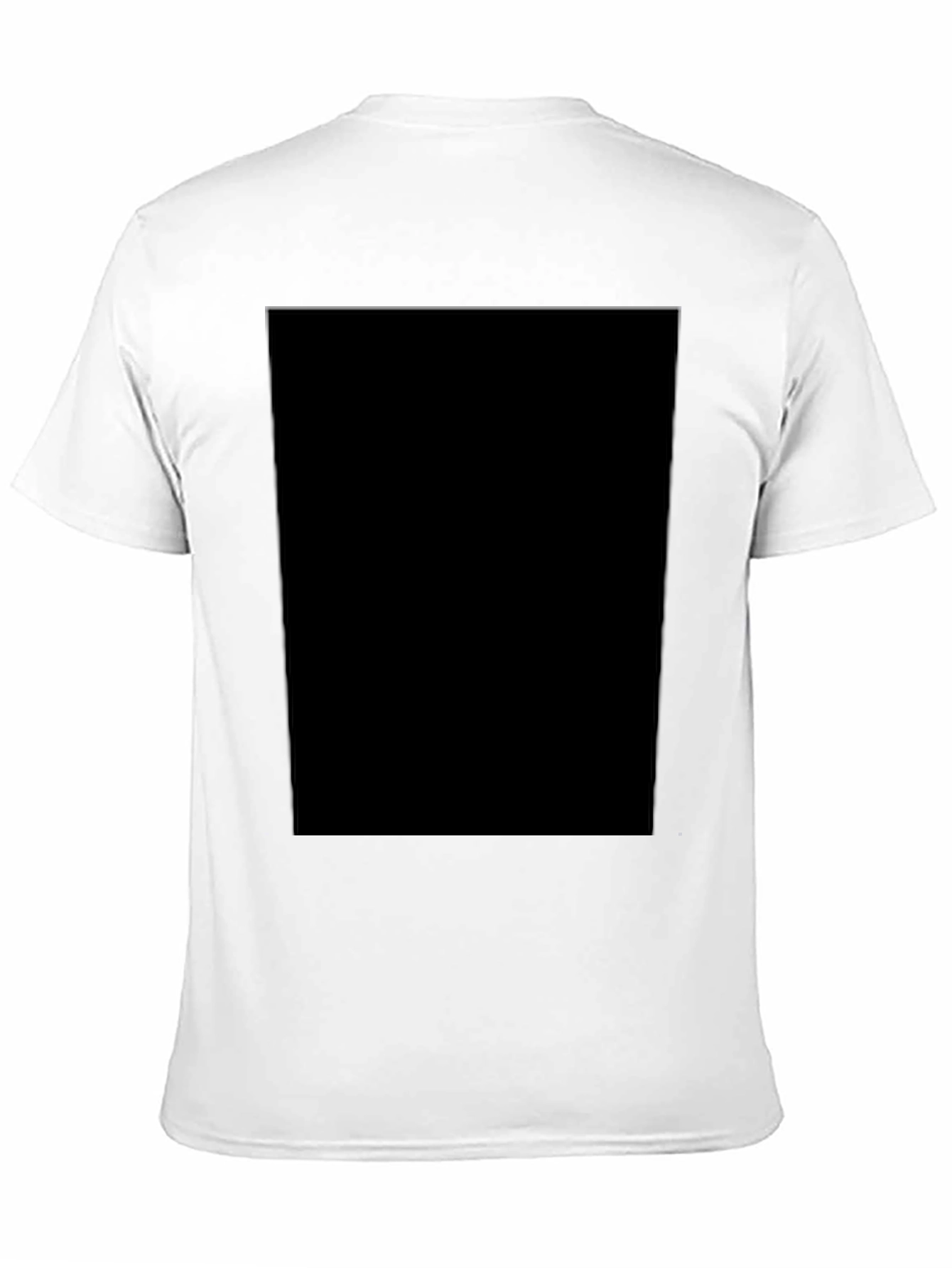 Black Men's Basic Black Short Sleeve T-Shirt view 11