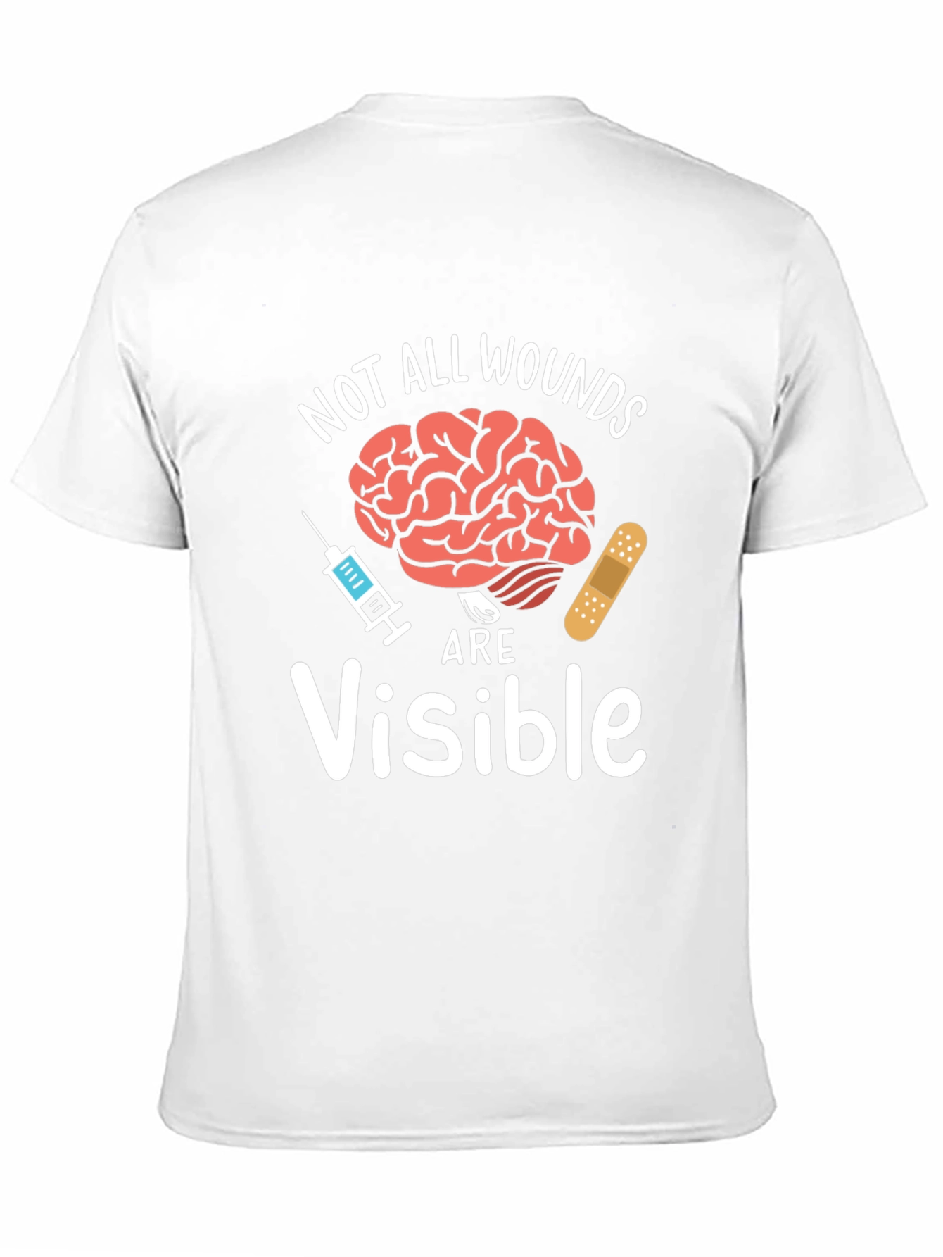 Black Not All Wounds Are Visible T-Shirt Mental Health Awareness  view 11