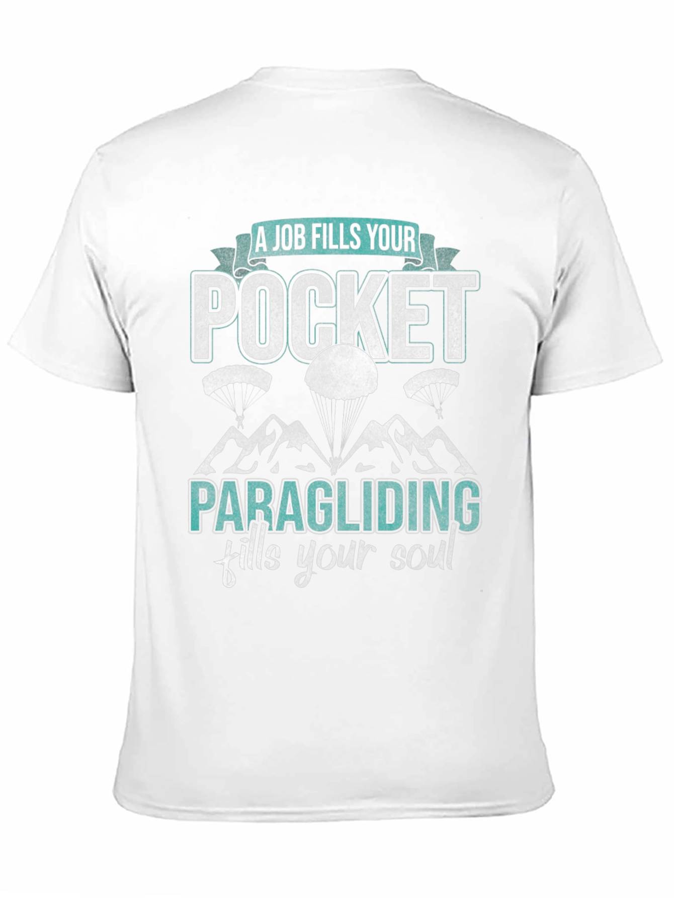 Black Paragliding Soul Graphic T-Shirt view 11