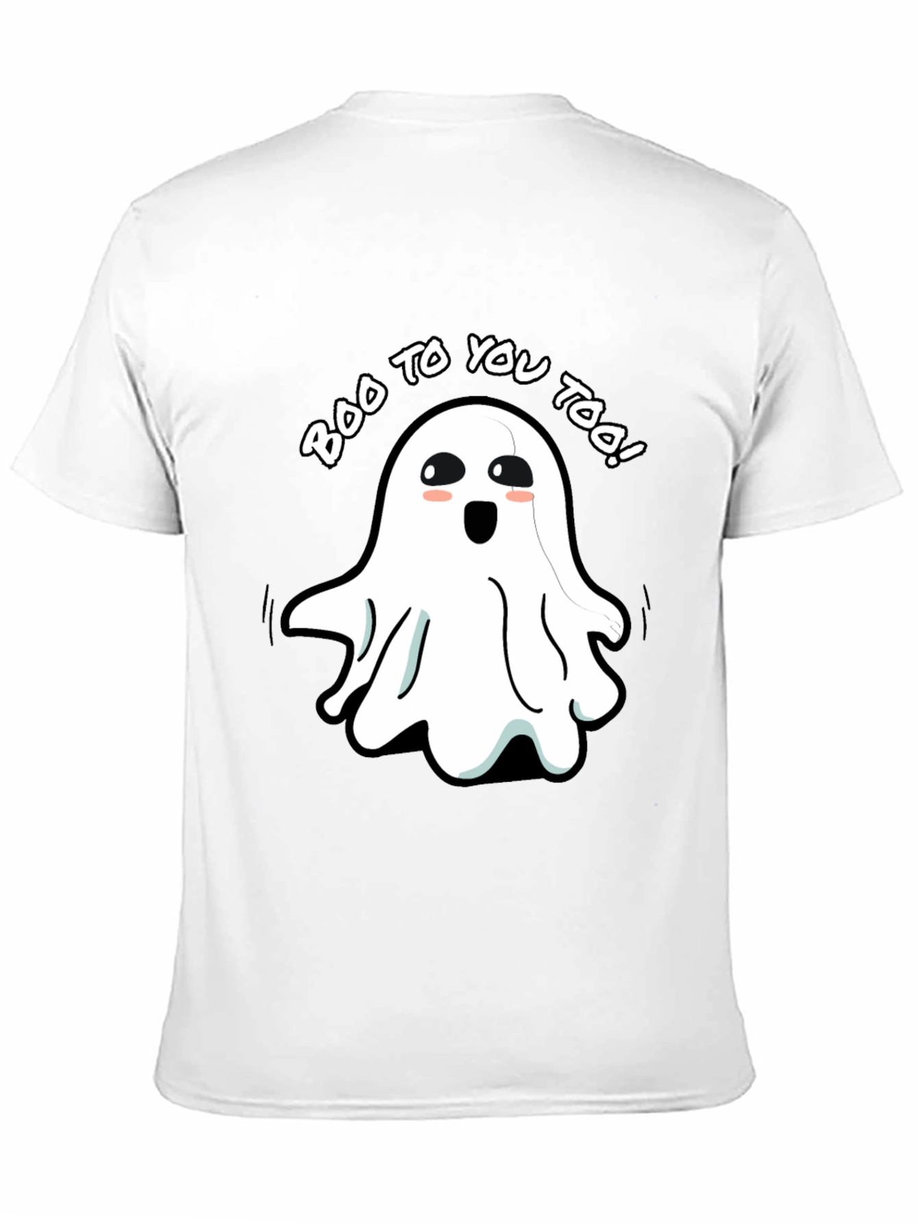 Black Boo To You Too! Ghost Graphic Tee view 11
