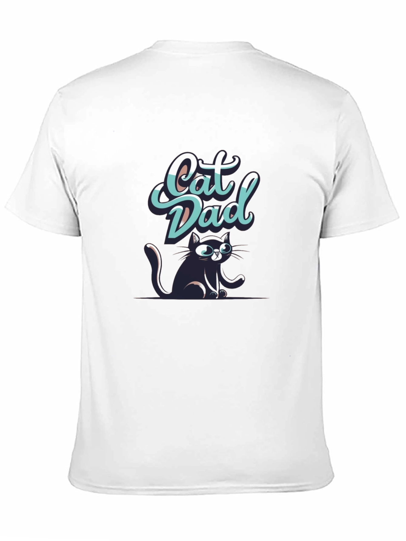 Black Cat Dad Graphic T-Shirt view 11