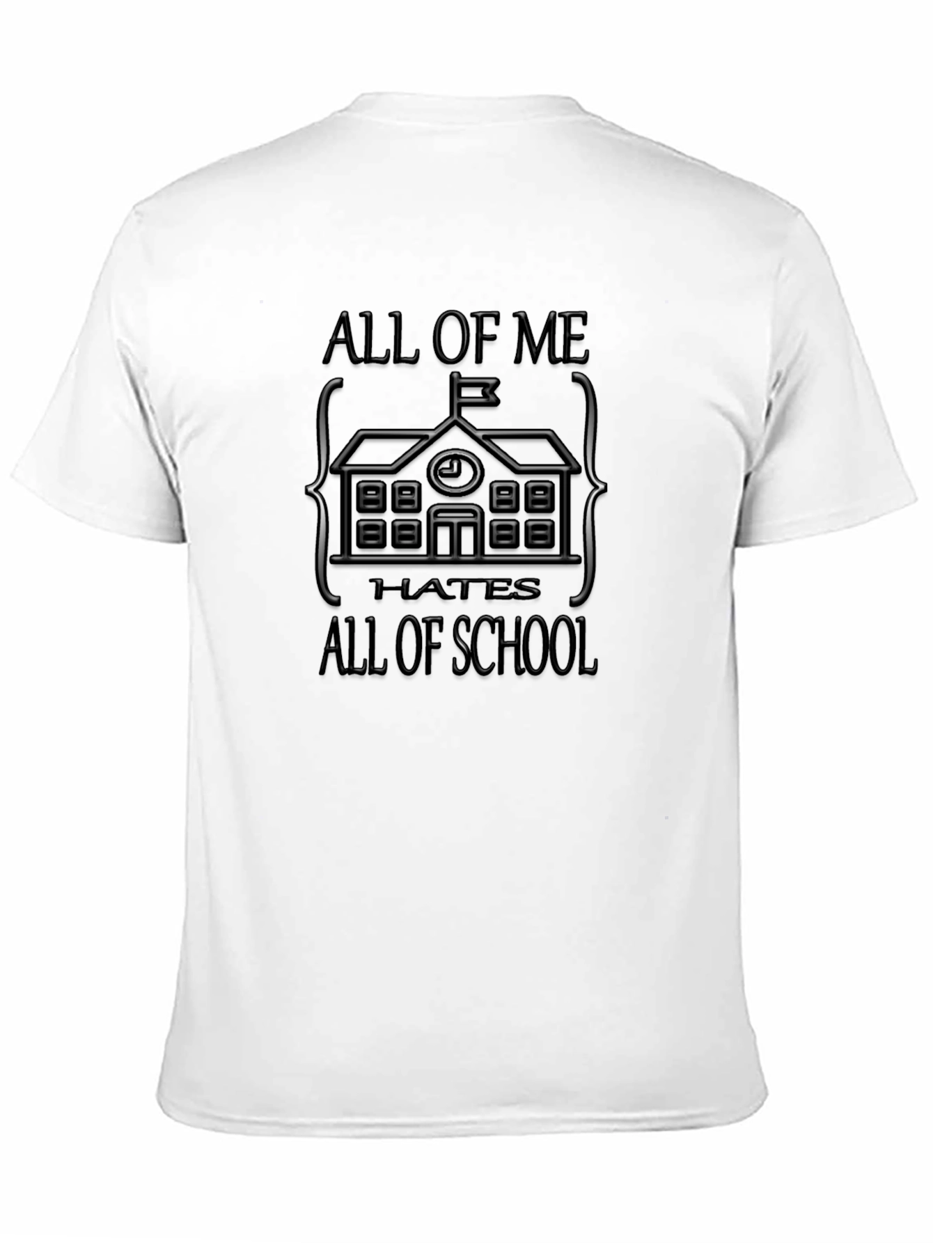 Black All of Me Hates All of School T-Shirt view 11