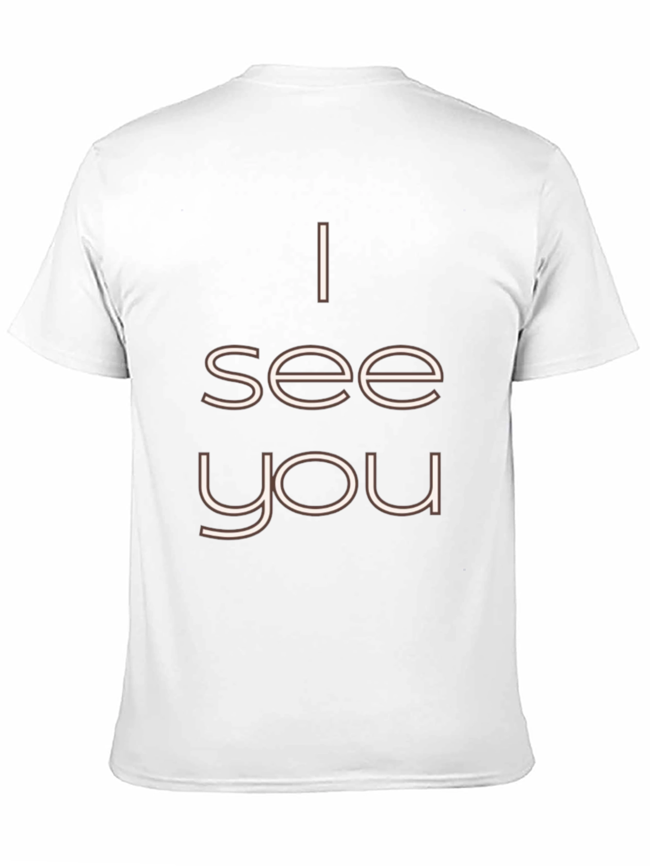 Black I See You T-Shirt - Black Crew Neck Graphic Tee view 11
