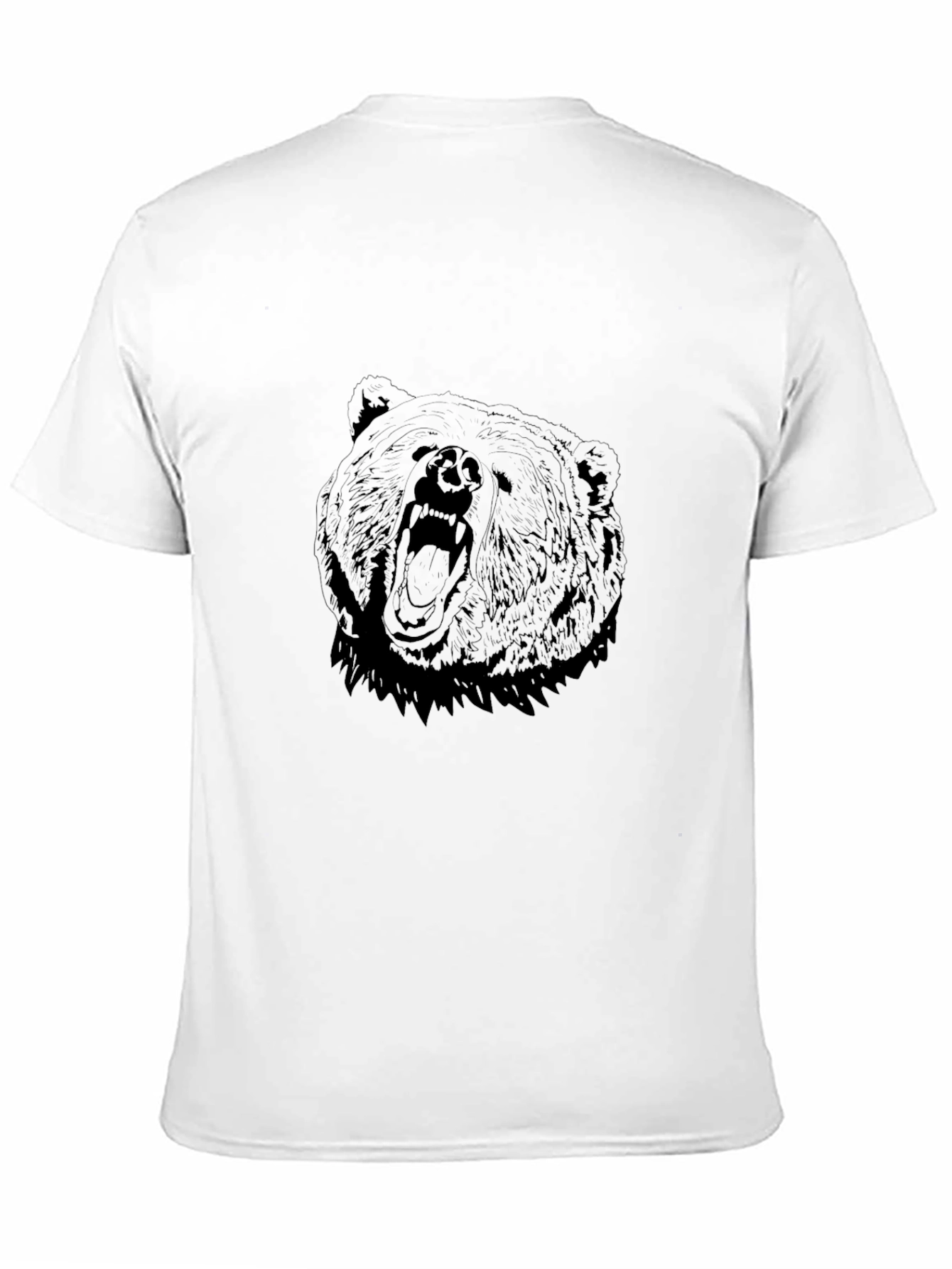 Black Men's Black Bear Graphic Tee - Roaring Style view 11