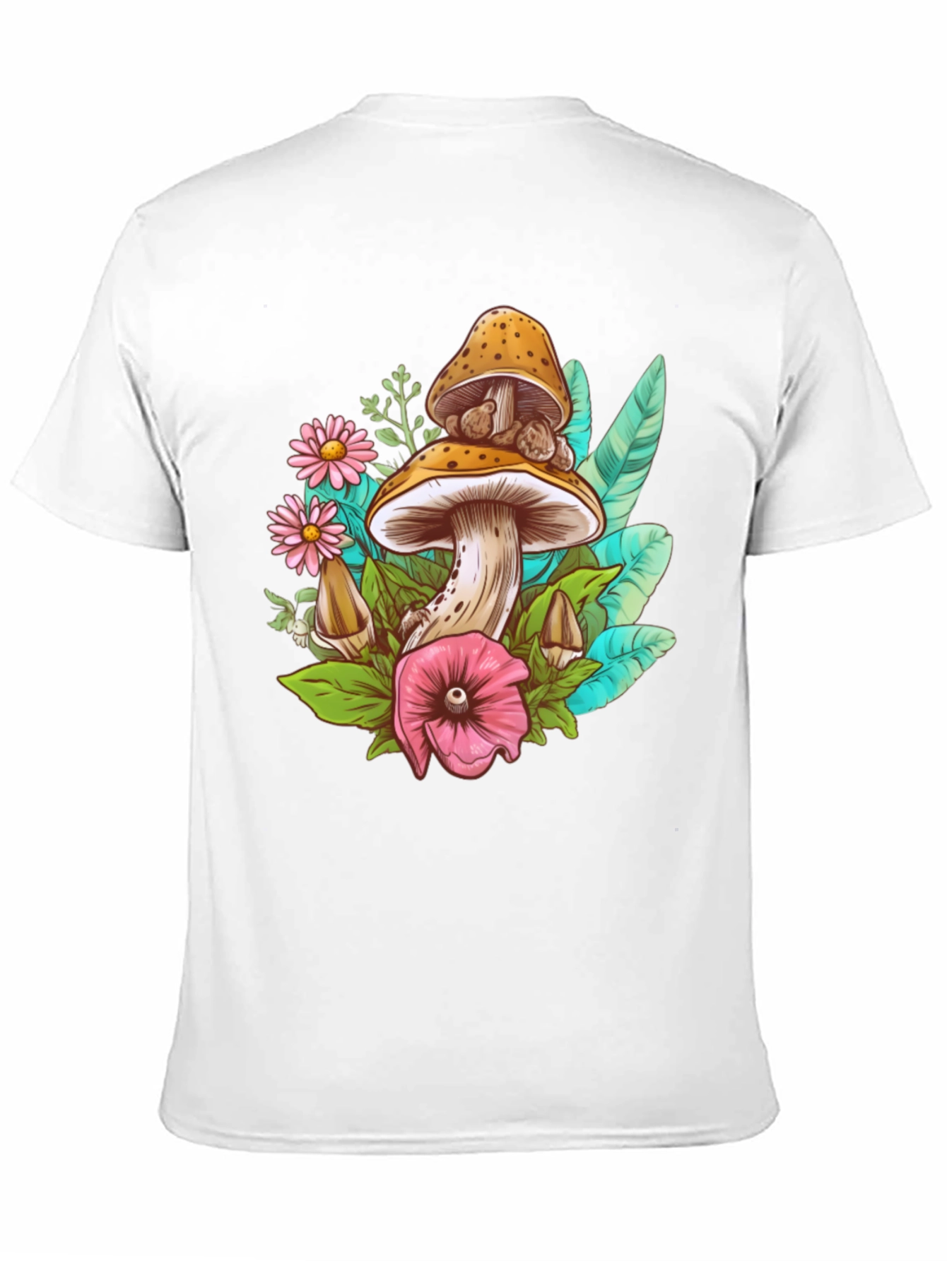 Black Mushroom Floral T-Shirt view 11