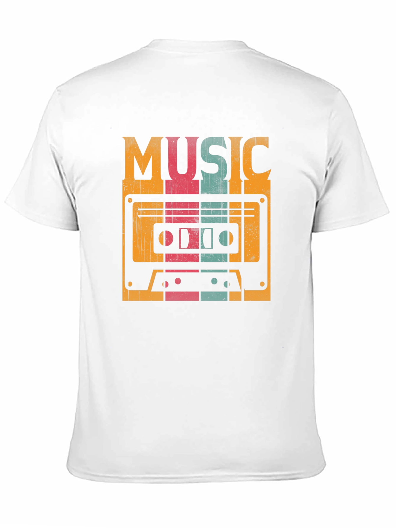 Black Retro Music Cassette Graphic Tee - Vintage Style Shirt view 11
