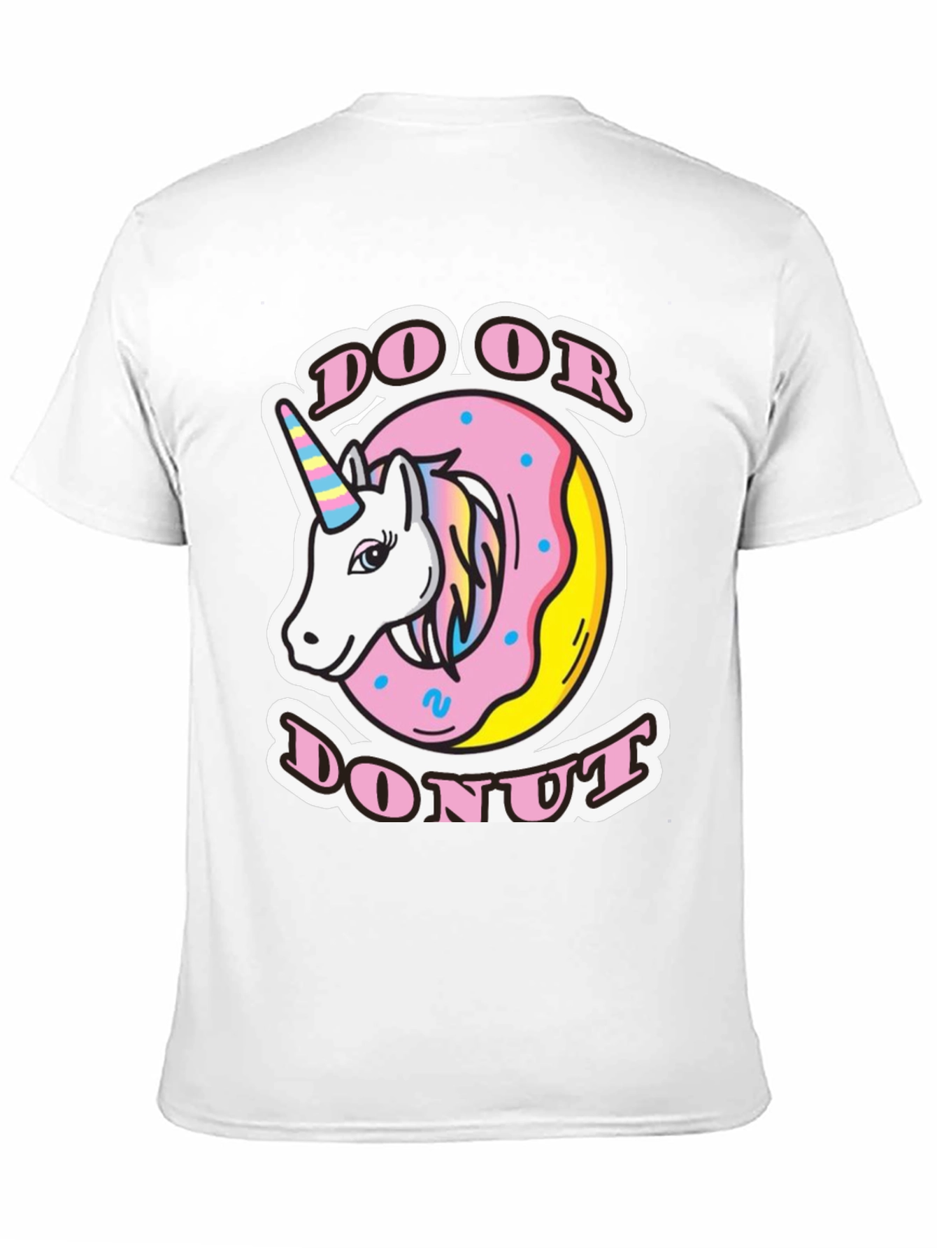 Black Do Or Donut Unicorn T-Shirt - Unisex view 11