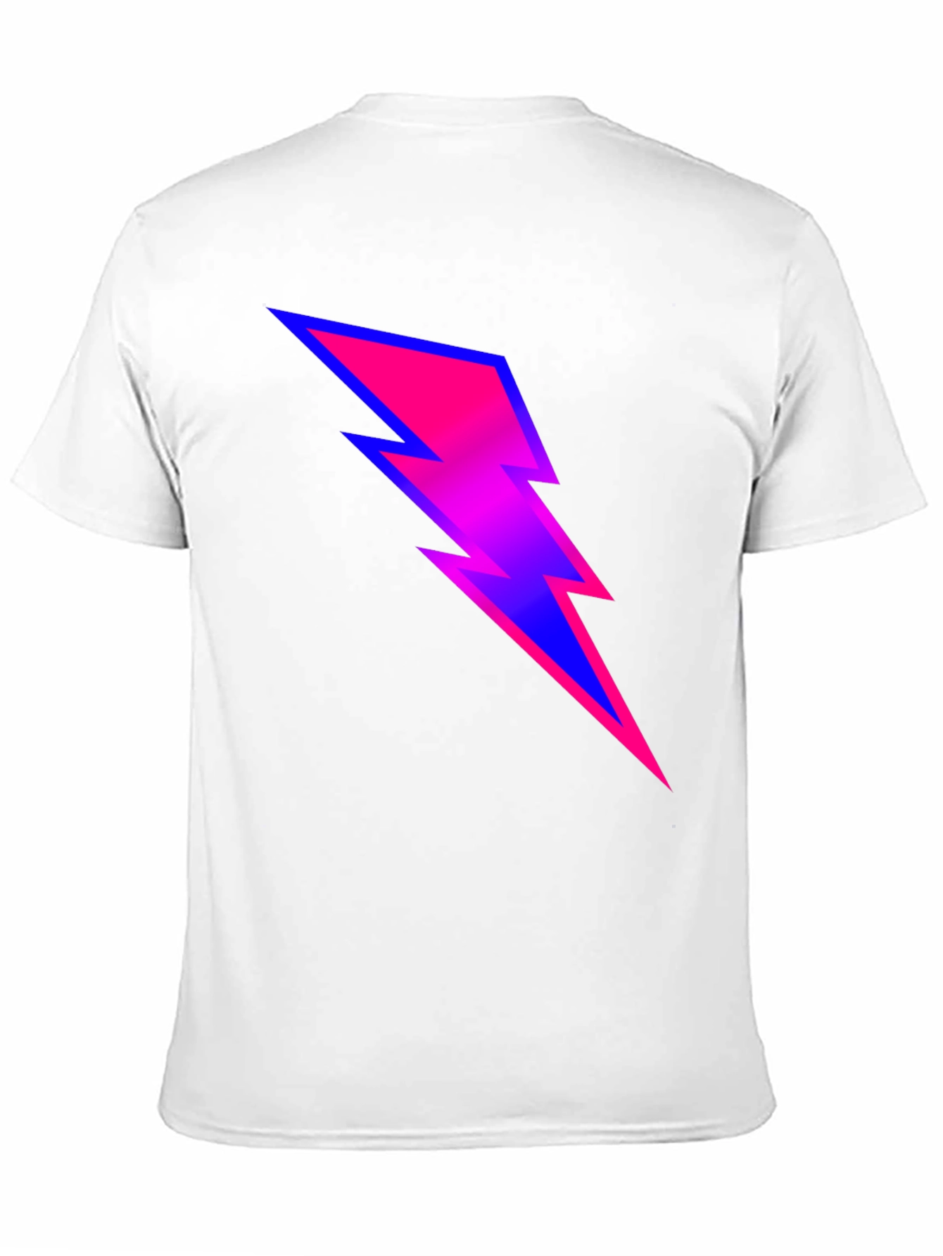 Black Electric Bolt Graphic Tee - Black Cotton Blend T-Shirt view 11