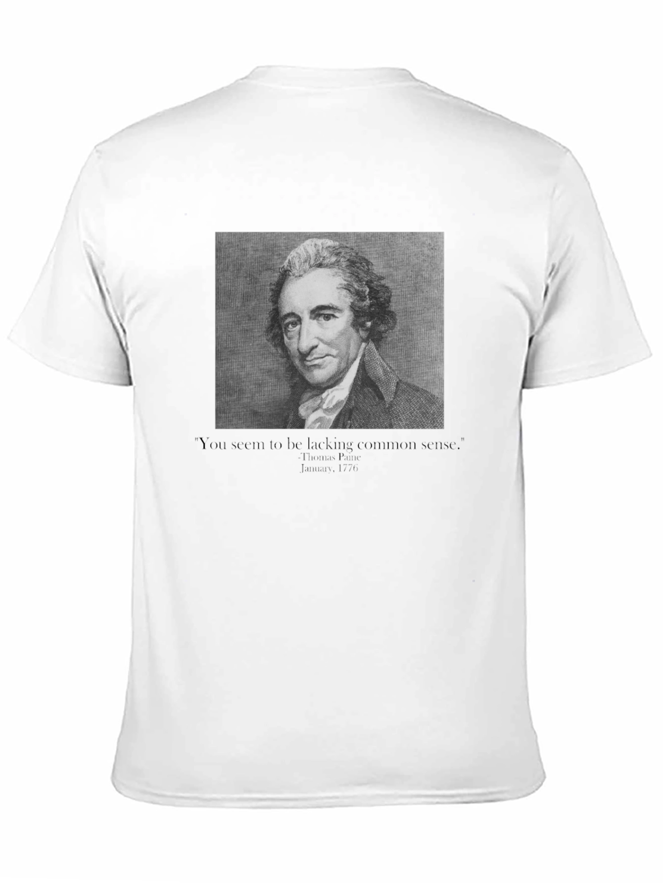 Black Thomas Paine Common Sense T-Shirt view 11