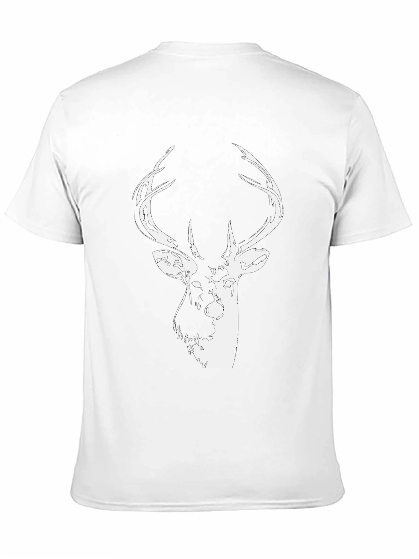 Black Stag Graphic Black T-Shirt - Men's Casual Tee view 11