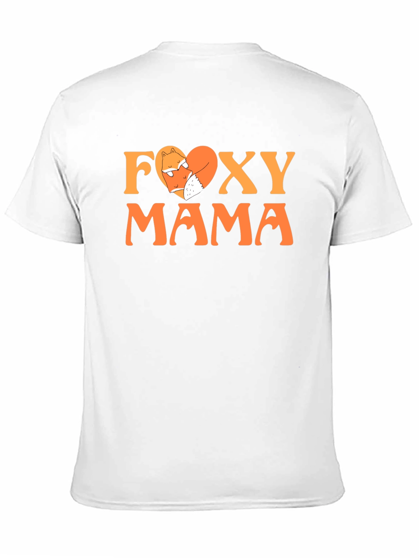Black Foxy Mama Graphic Tee - Cute Fox Heart T-Shirt view 11