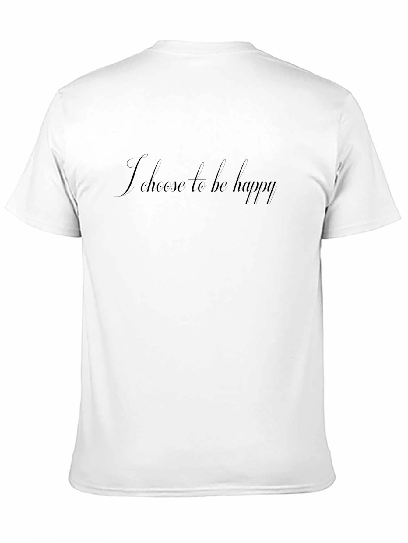 Black Choose Happy Black Graphic Tee view 11