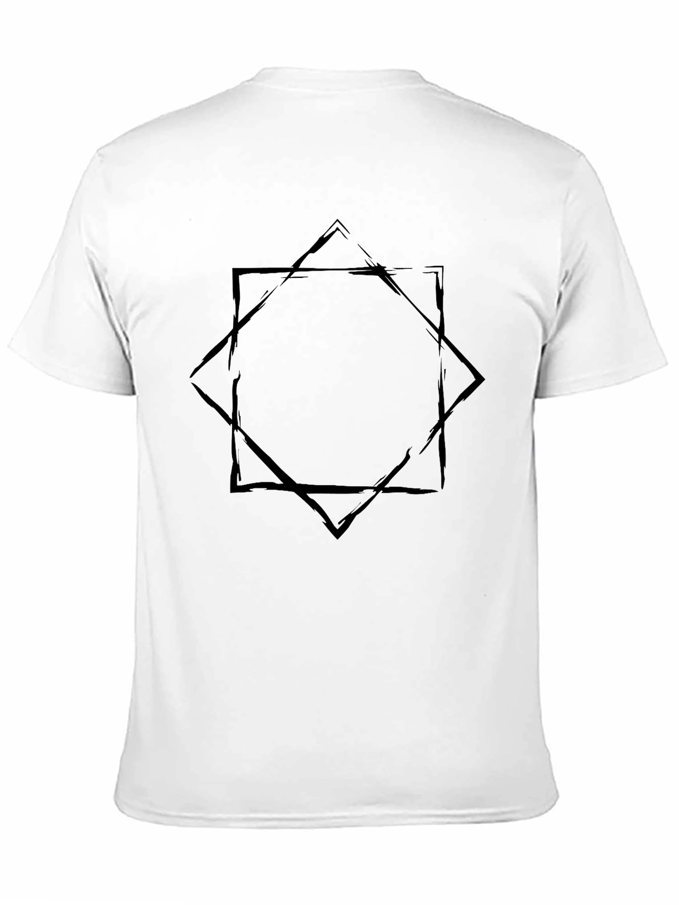 Black Geometric Black T-Shirt view 11