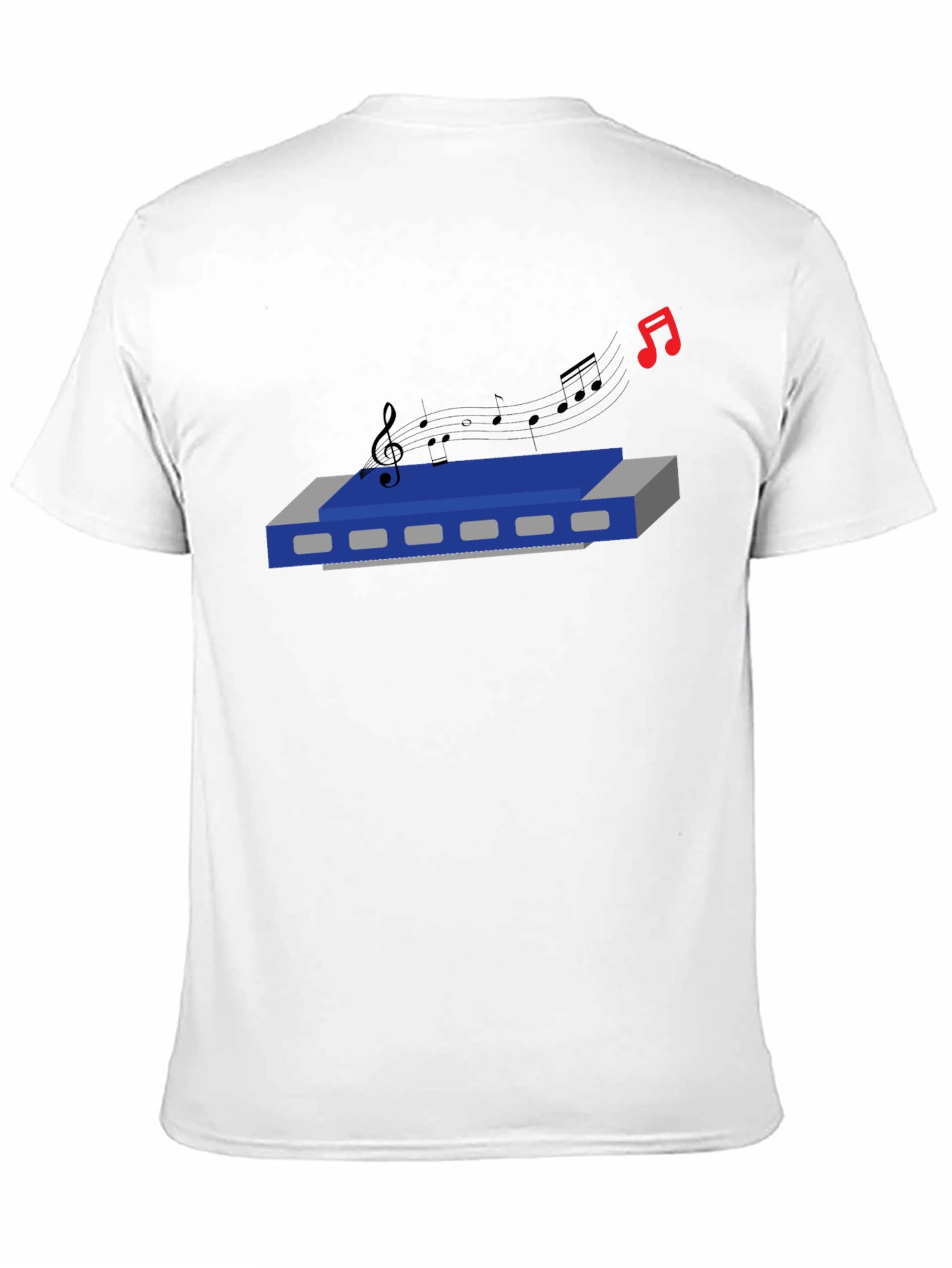 Black Harmonica Music T-Shirt - Blues Player Tee view 11