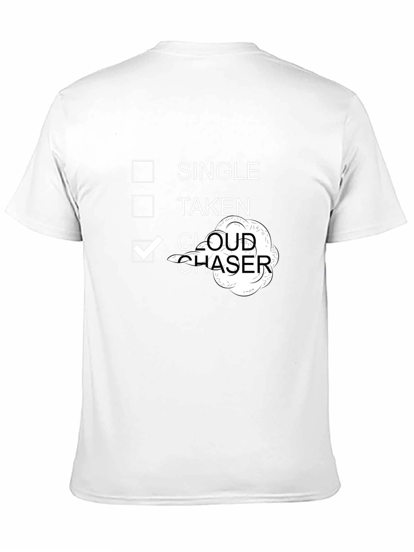 Black Cloud Chaser Novelty Graphic T-Shirt for Vape Enthusiasts view 11