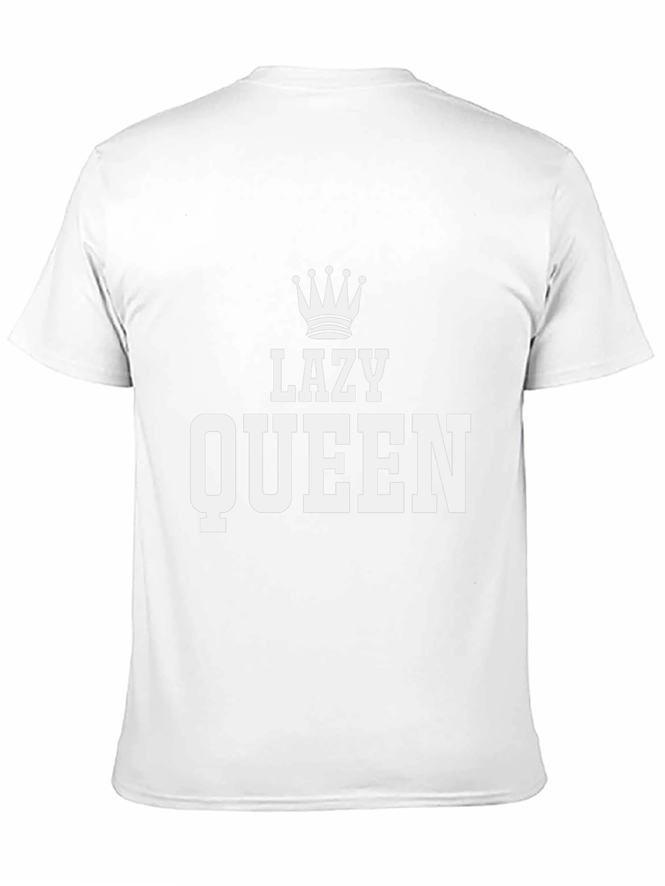 Black Lazy Queen Graphic T-Shirt - Black Cotton Tee view 11