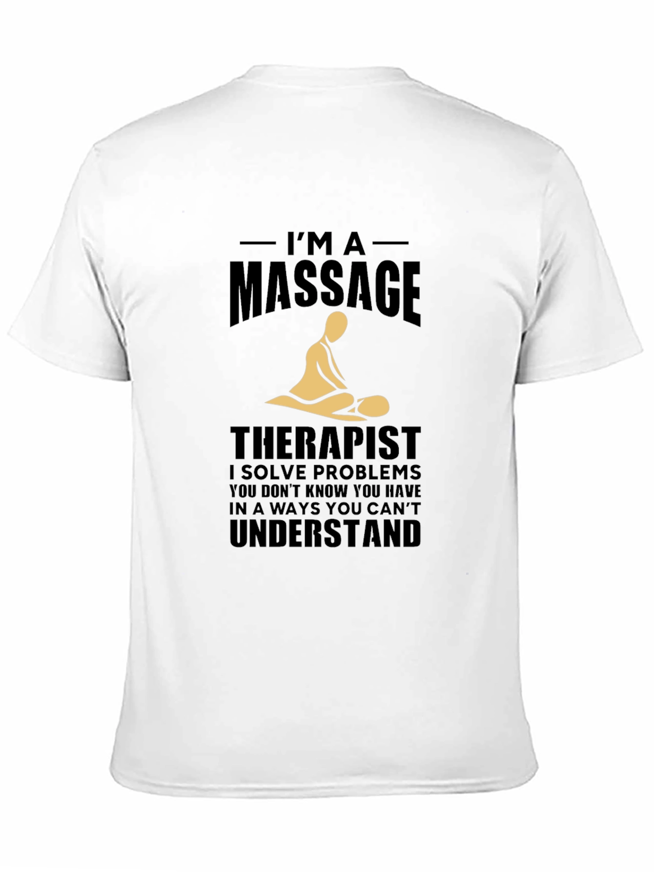 Black Massage Therapist Novelty Graphic T-Shirt view 11