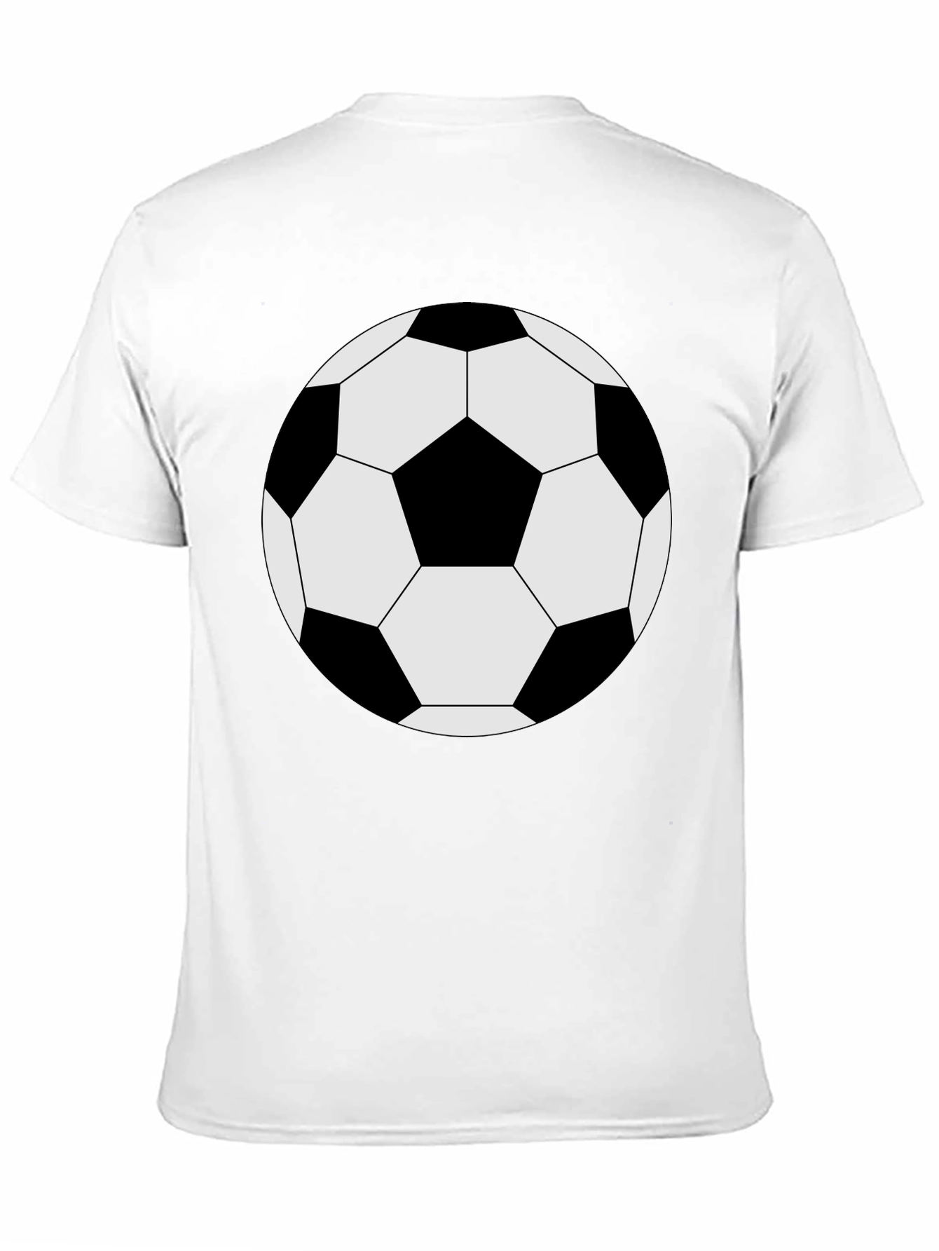Black Soccer Ball Graphic Tee - Black Cotton T-Shirt view 11