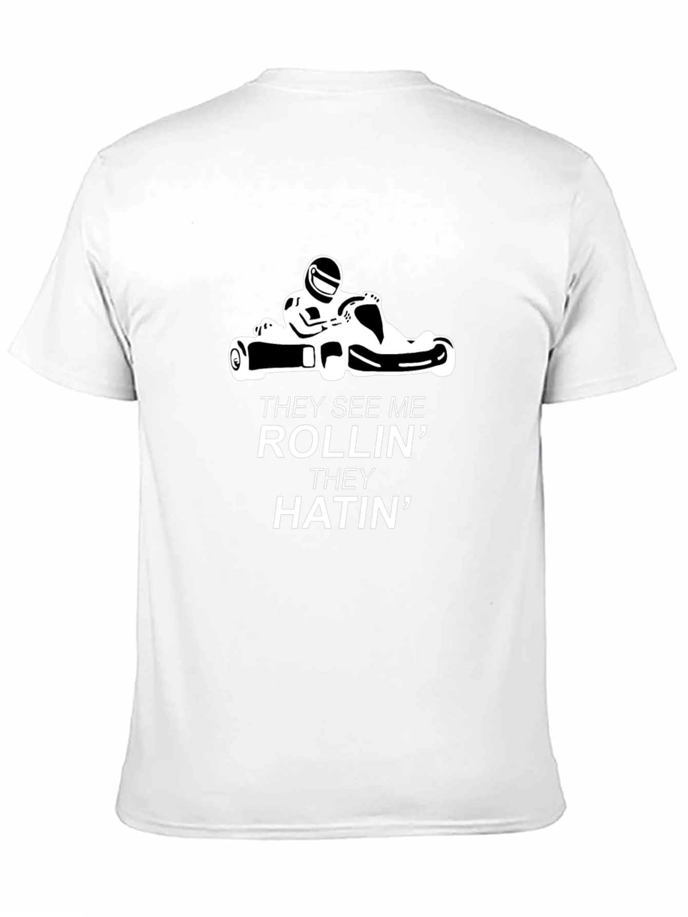 Black Rollin' Hatin' Go-Kart Black Tee view 11