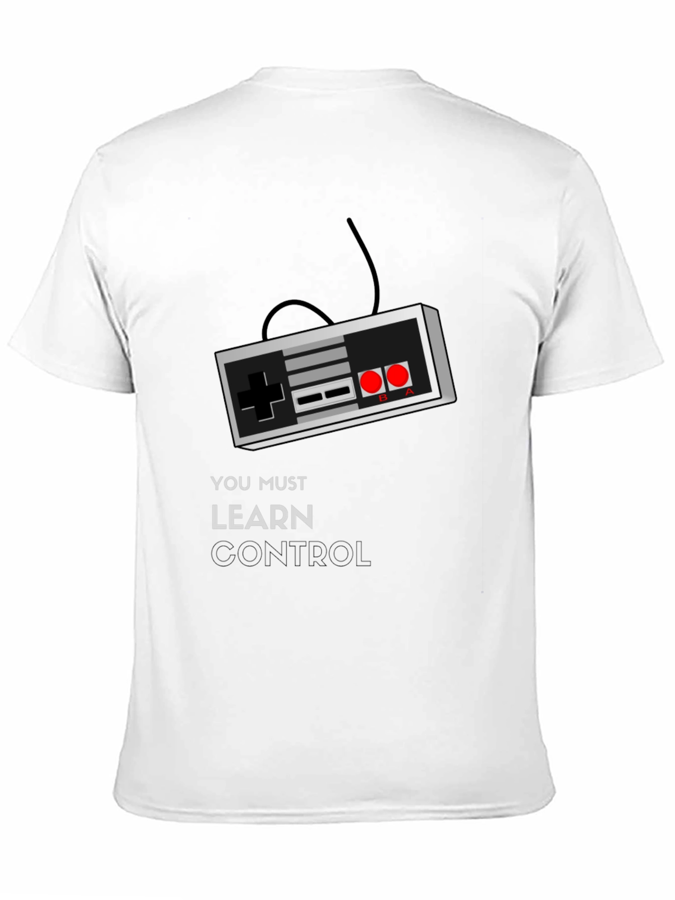 Black Retro Gamer T-Shirt - Learn Control view 11