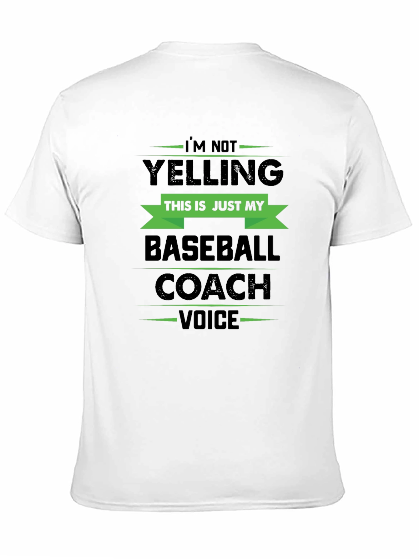 Black Baseball Coach Voice T-Shirt - Funny Coach Tee view 11