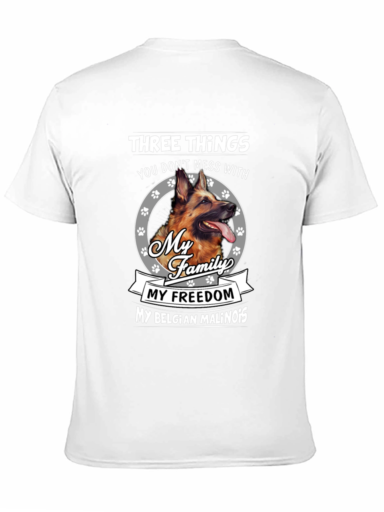 Black Belgian Malinois Dog Lover T-Shirt view 11