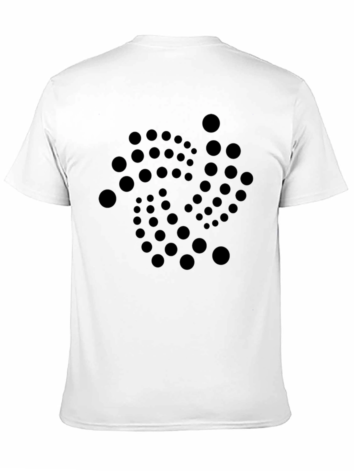 Black Abstract Circle Pattern T-Shirt - Black view 11