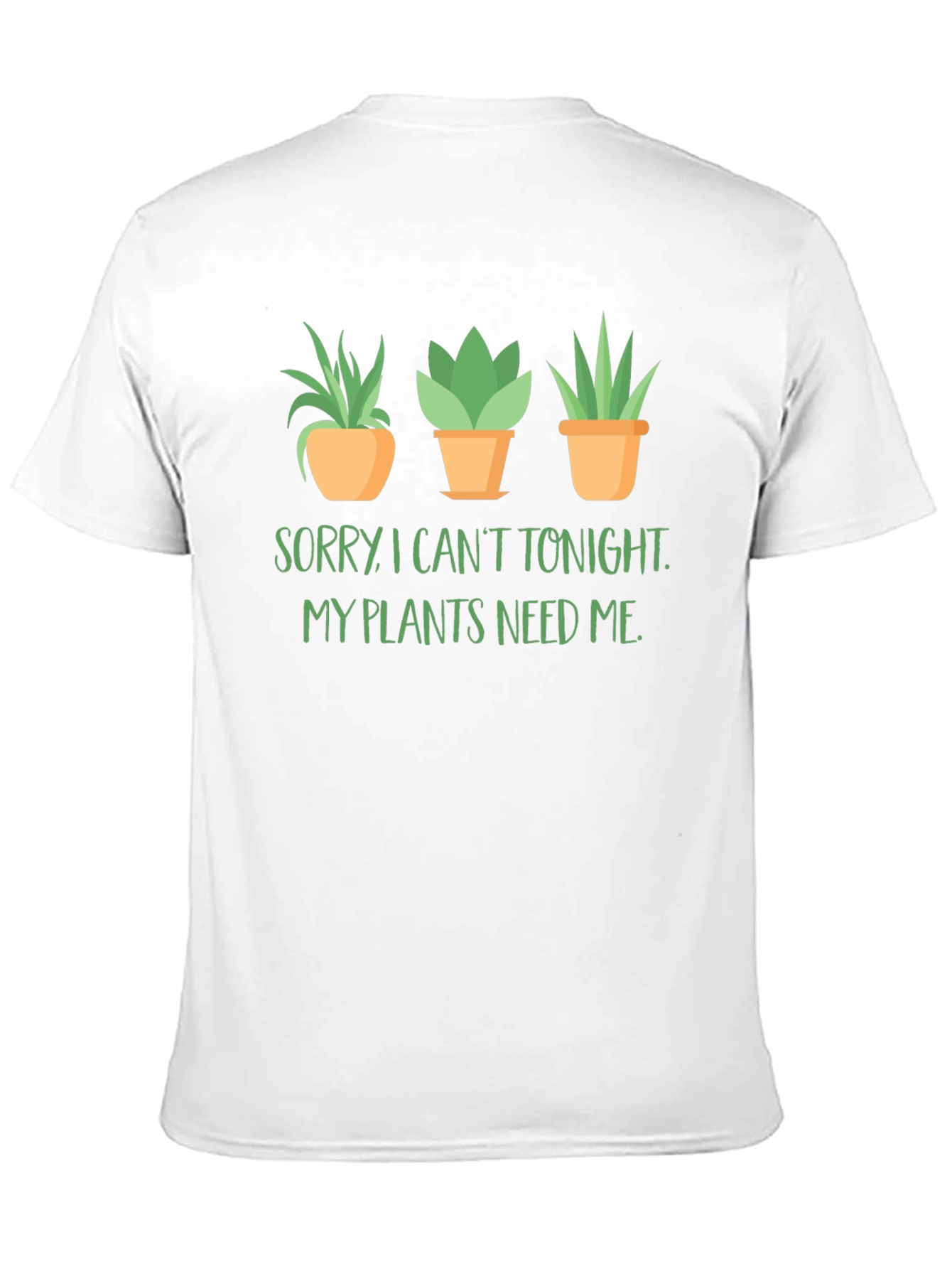 Black Plant Lover T-Shirt: Sorry, My Plants Need Me Tee view 11