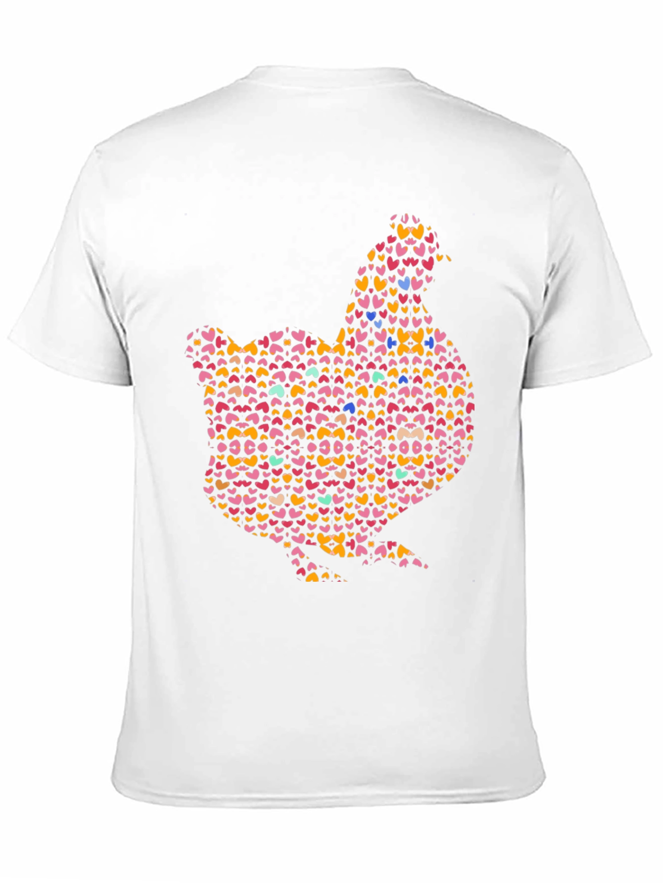 Black Heart Chicken Graphic Black T-Shirt view 11