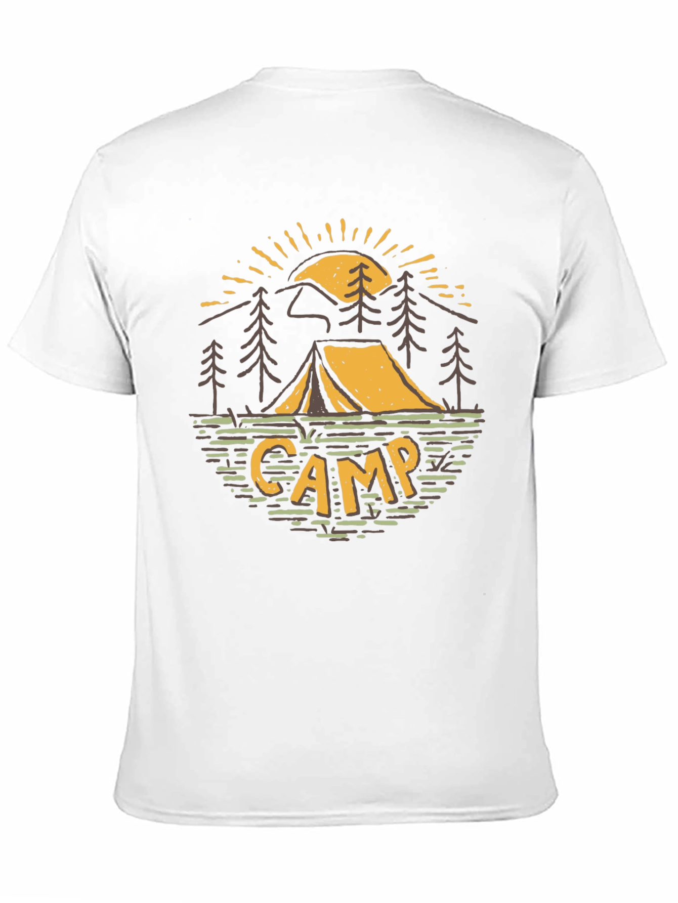 Black Camping Adventure Graphic Tee - Black Cotton T-Shirt view 11