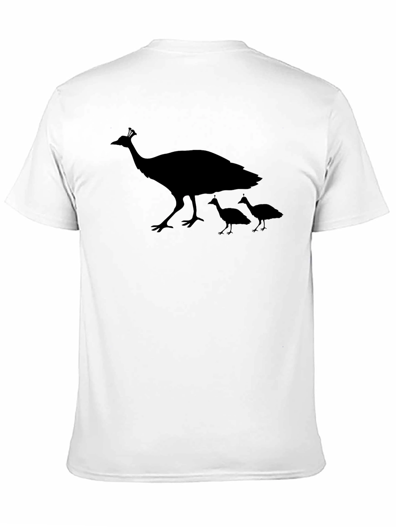 Black Peacock Family Graphic T-Shirt - Stylish Black Tee view 11