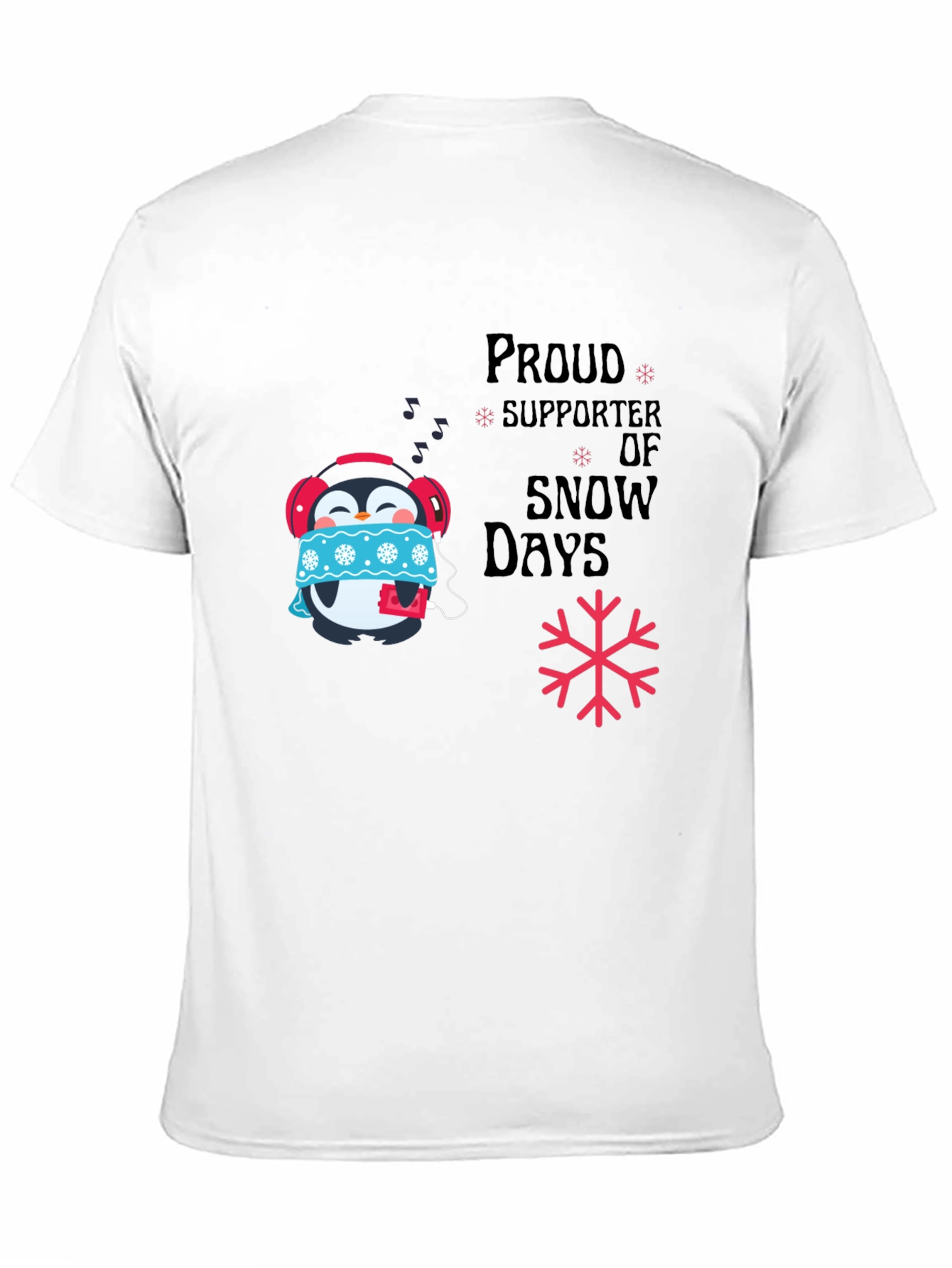 Black Snow Day Supporter Graphic Tee view 11