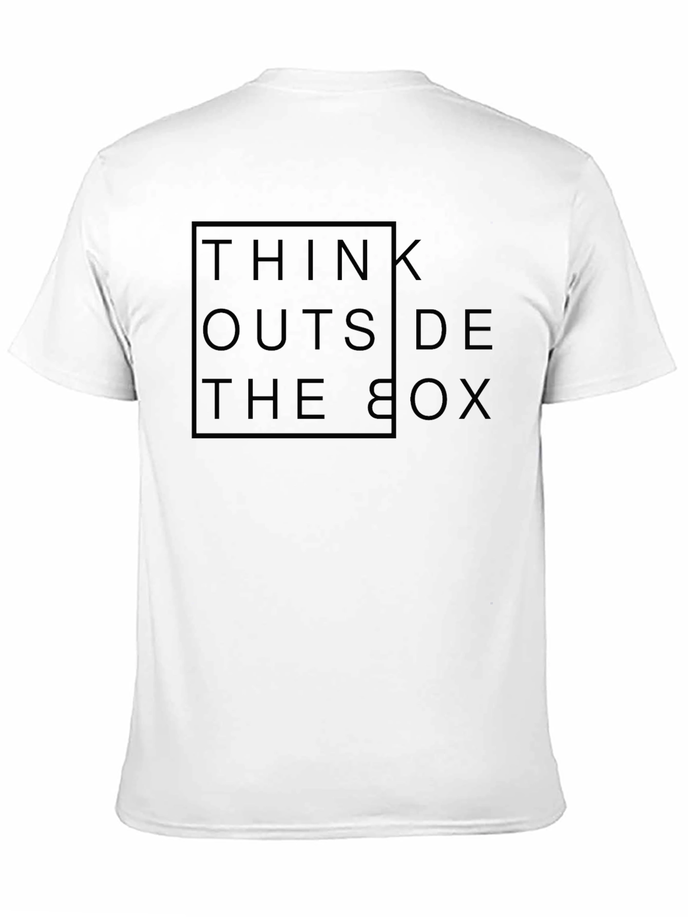 Black Think Outside the Box Graphic Tee - Modern Design view 11