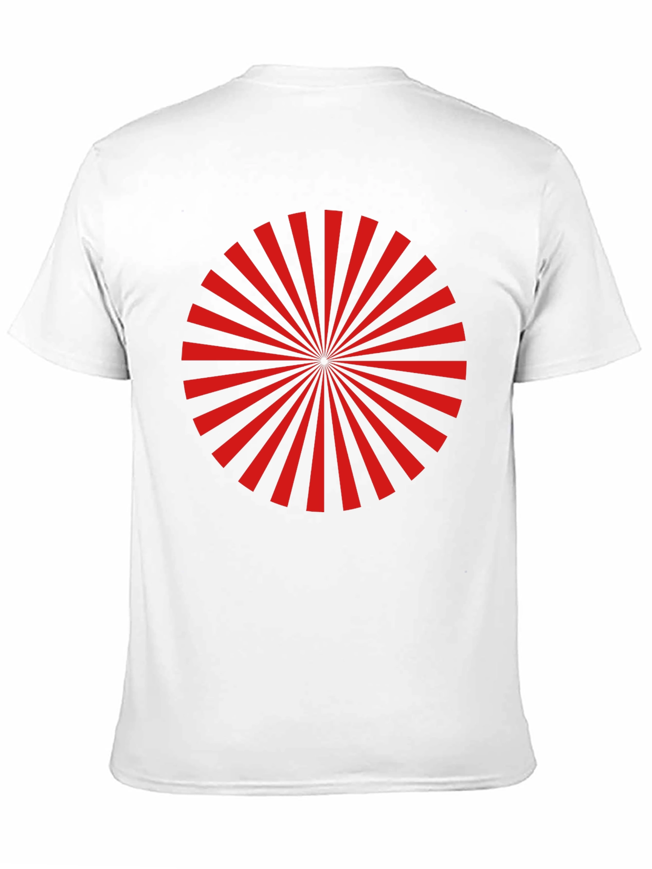 Black Red Radial Burst Graphic Tee - Black view 11