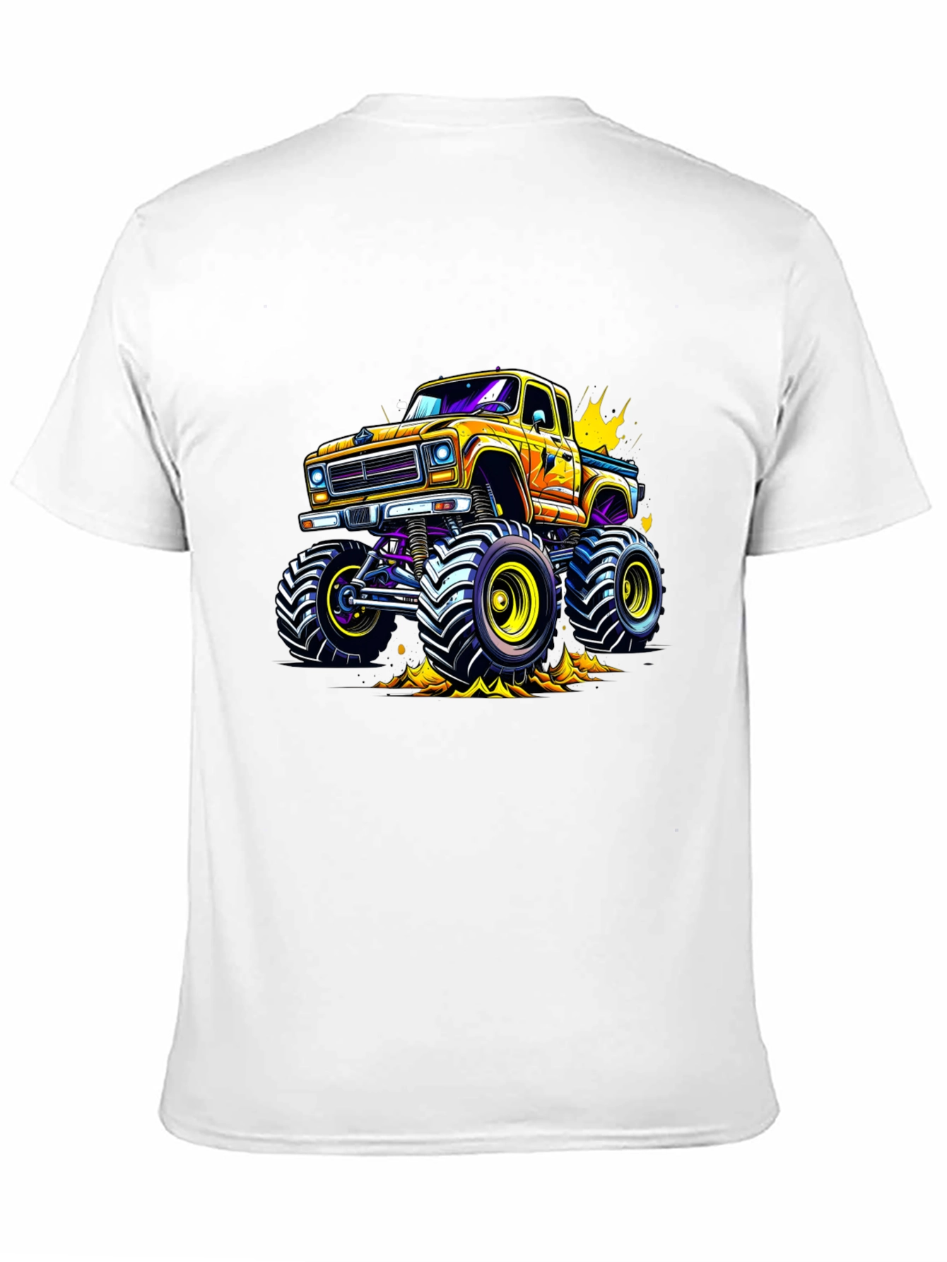 Black Monster Truck Graphic T-Shirt - Bold Cartoon Design view 11