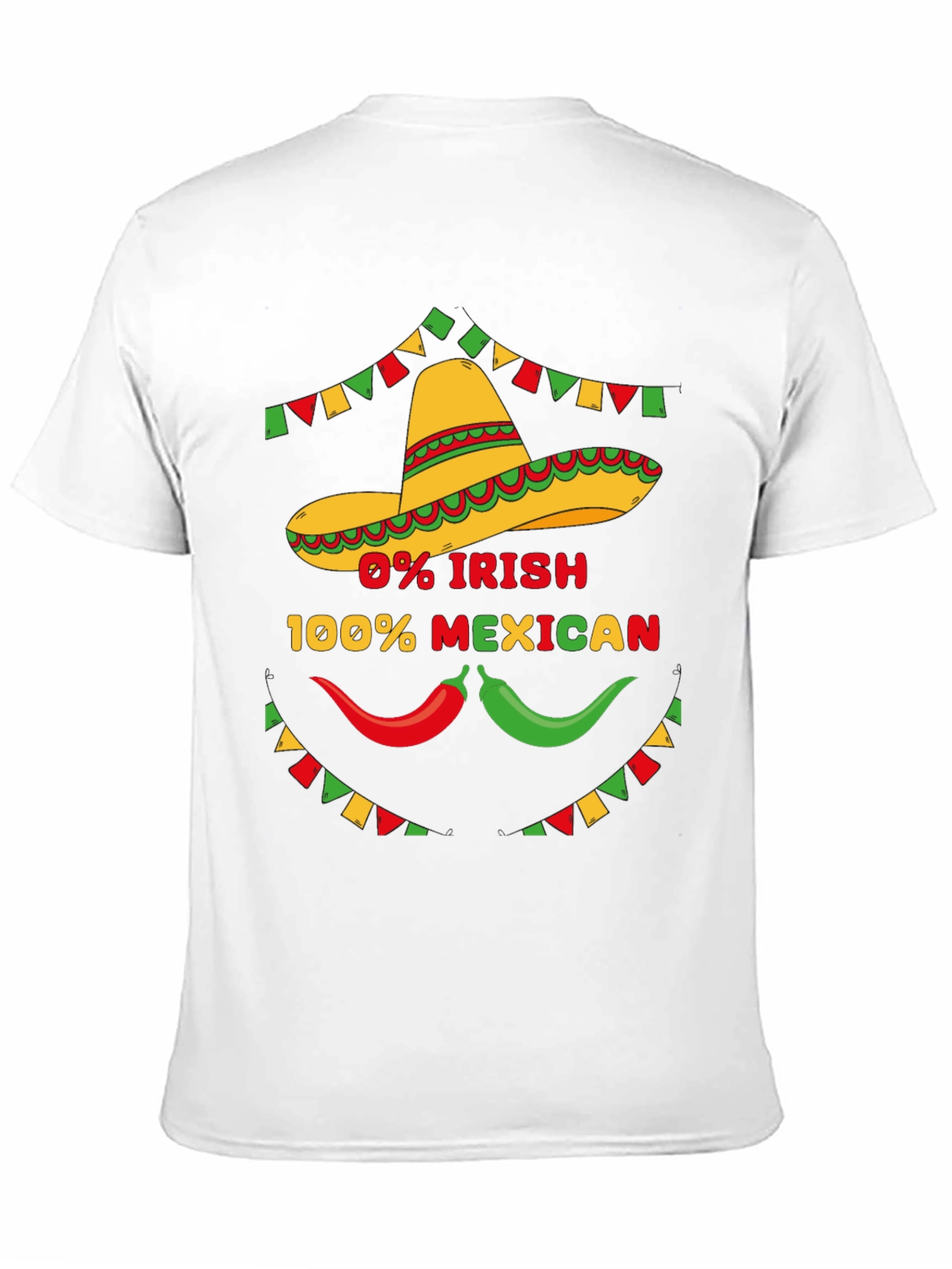 Funny 0% Irish 100% Mexican Graphic Tee - 11