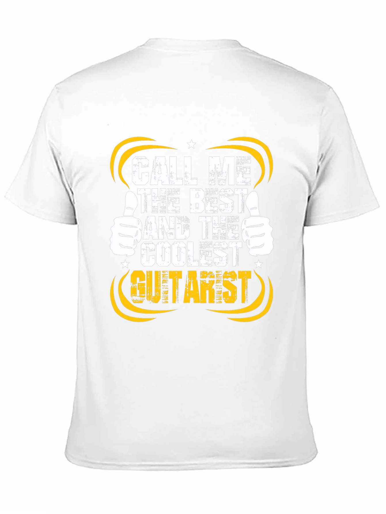 Black Coolest Guitarist Graphic Tee - Black Cotton T-Shirt view 11