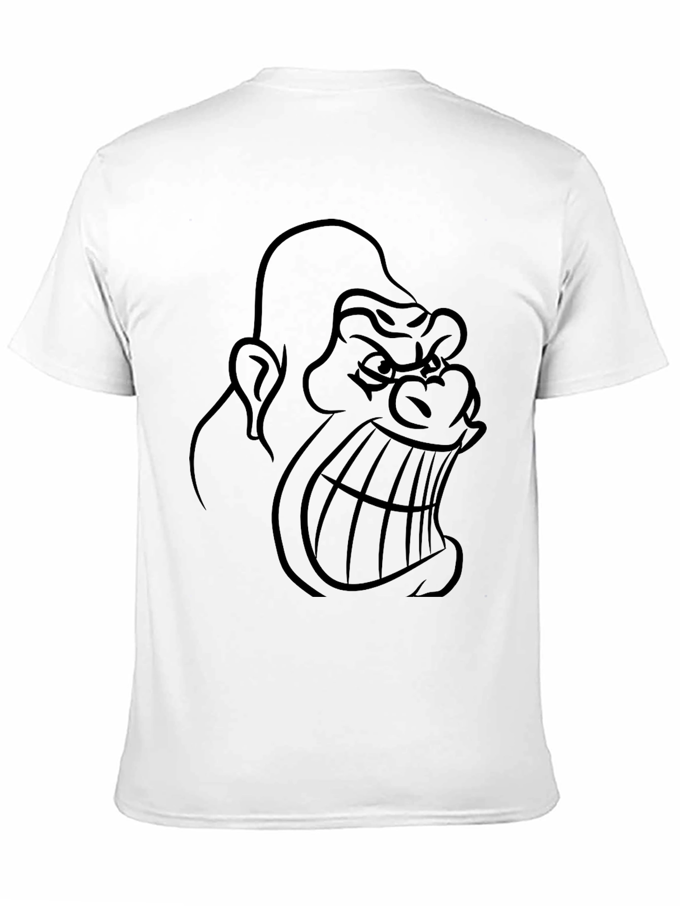 Black Men's Black Gorilla Graphic T-Shirt view 11