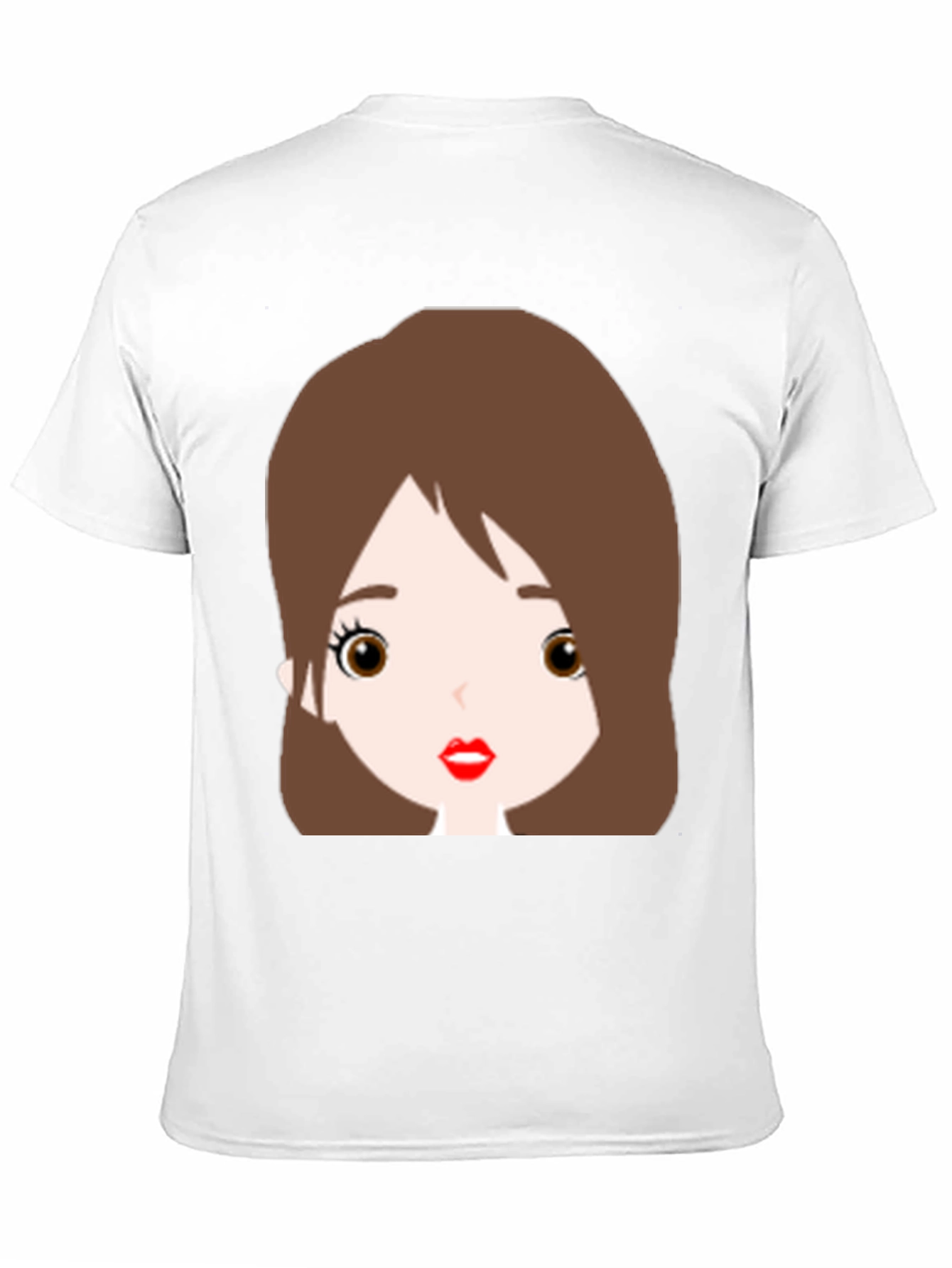 Black Cute Cartoon Girl Graphic Black T-Shirt view 11