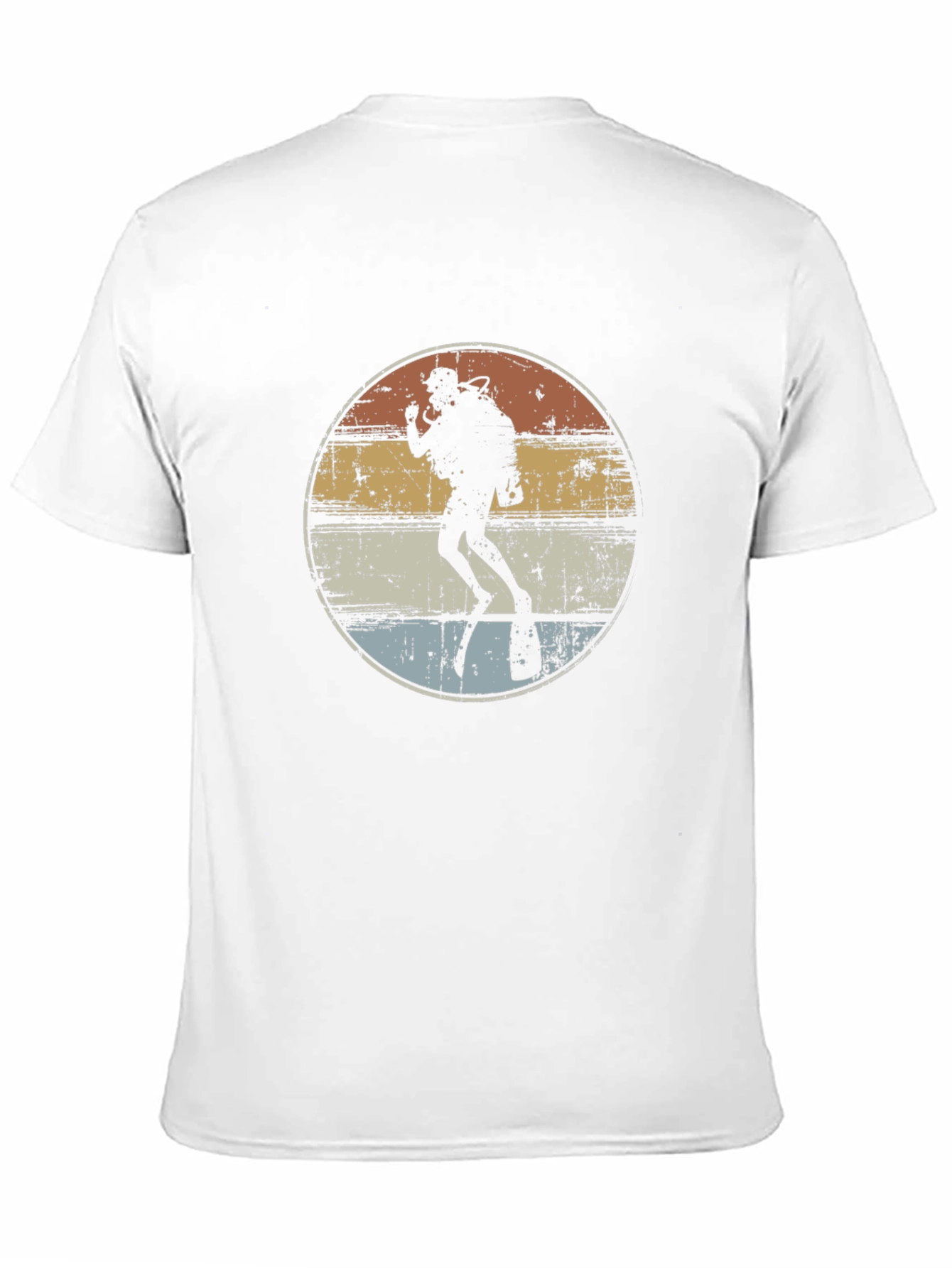 Black Retro Scuba Diver Graphic T-Shirt view 11