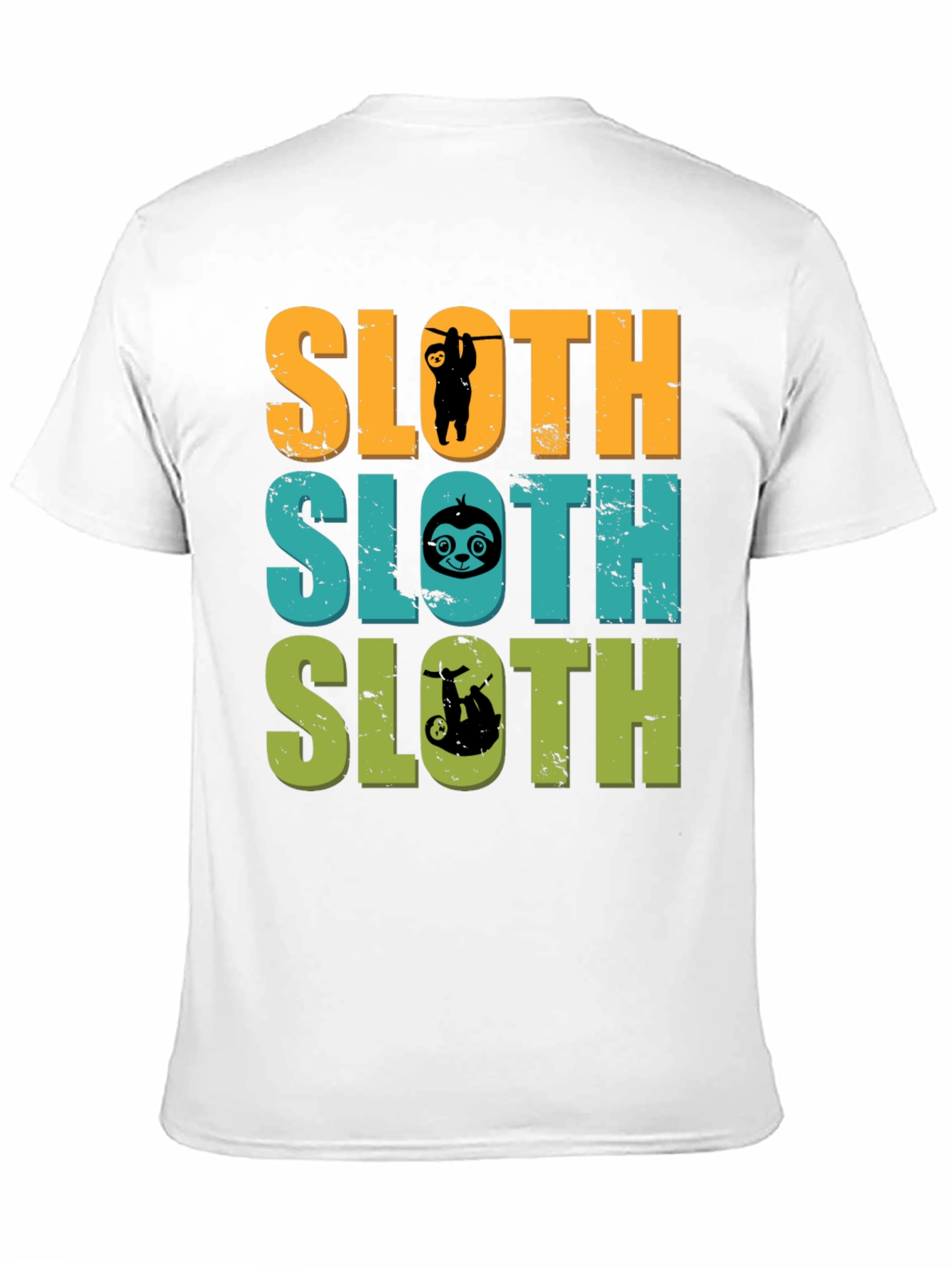 Black Sloth Lover T-Shirt Funny Animal Tee Men's view 11