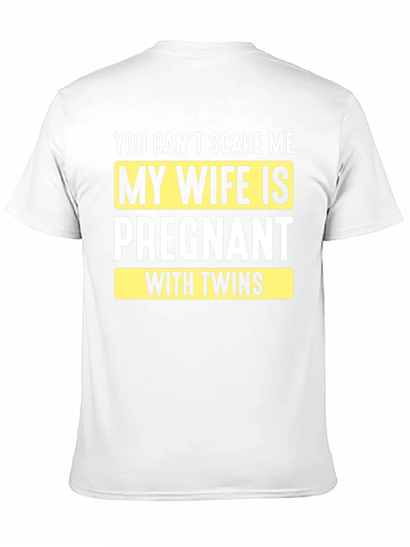 Black Funny Pregnancy T-Shirt: You Can't Scare Me - Twins! view 11