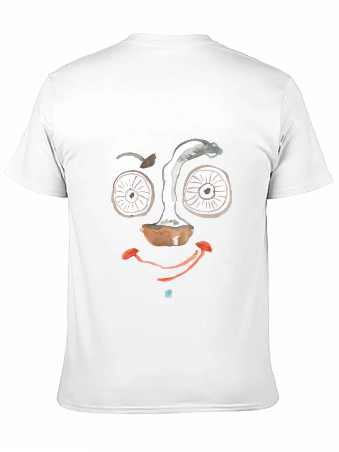 Black Mushroom Face Graphic Tee - Funky Black T-Shirt view 11