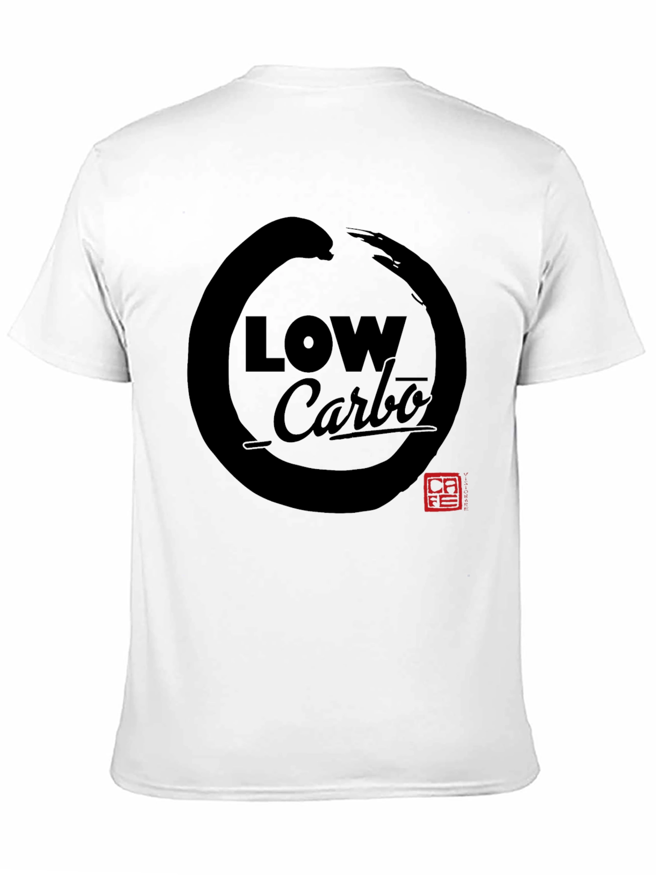 Black Low Carbo Graphic Tee - Zen Circle Design view 11