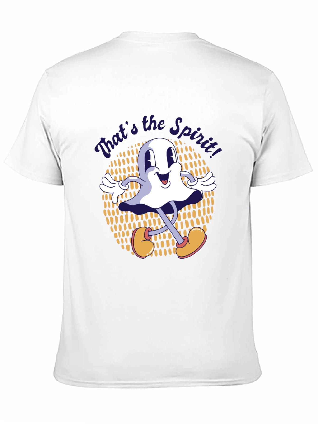 Black Retro Cartoon Ghost T-Shirt - That's the Spirit! view 11