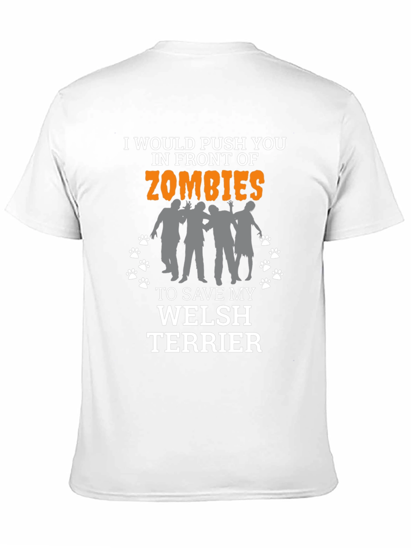 Black Funny Welsh Terrier Zombie T-Shirt view 11