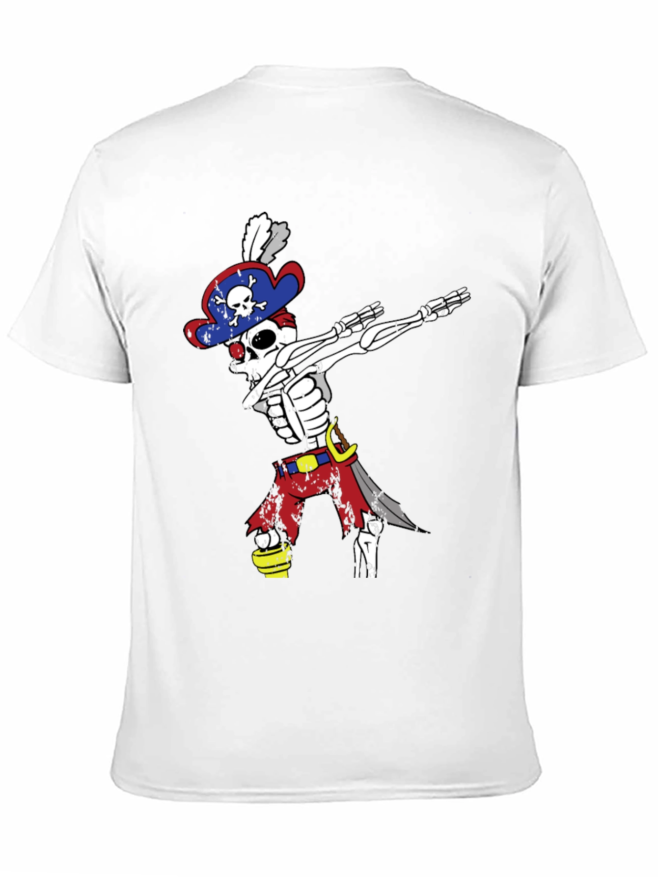 Black Dabbing Pirate Skeleton T-Shirt - Men's Black Tee view 11